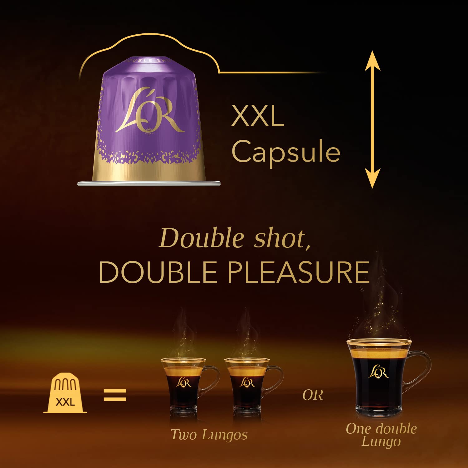 L'OR BARISTA Double Lungo Profondo XXL Aluminium-Kaffeekapseln (50 Pads) für L'OR BARISTA-Maschinen