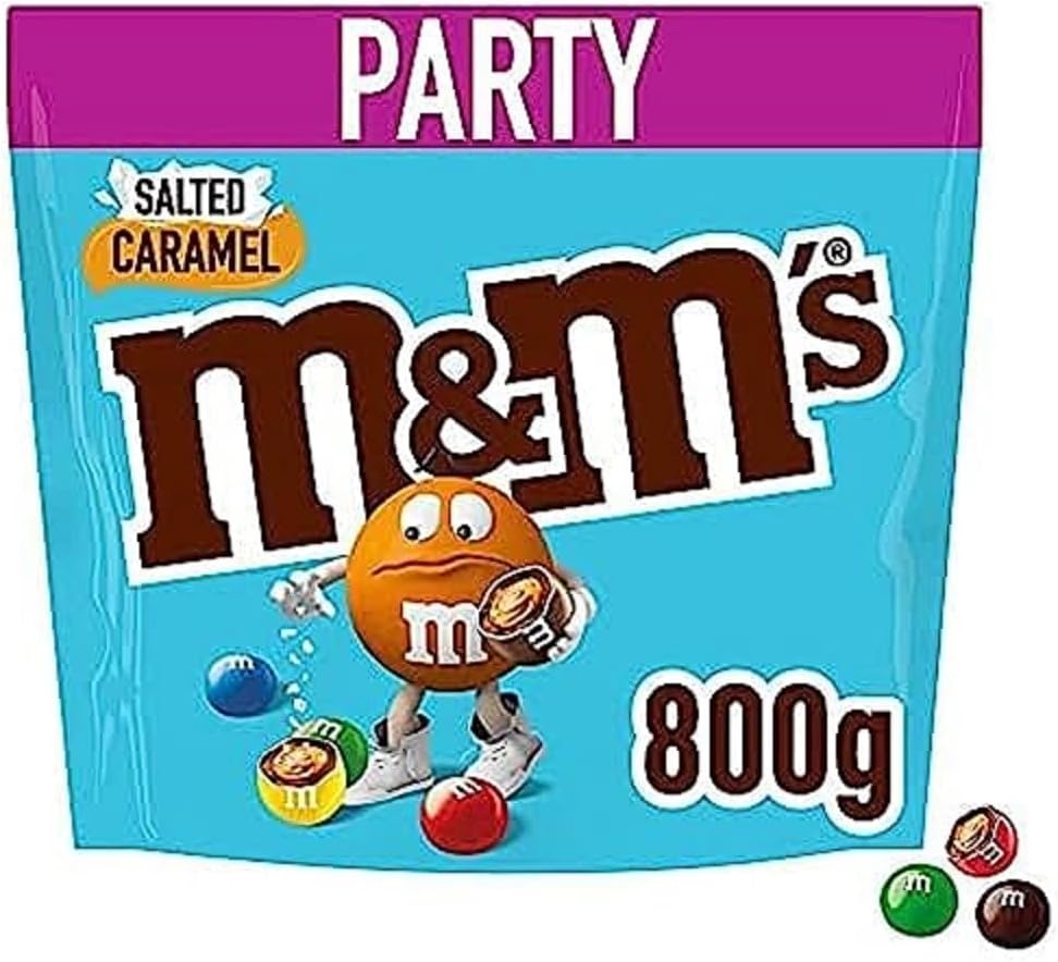 M&M's Salted Caramel & Milk Chocolate Party Großpackung – 800 g Schokoladen-Snack-Geschenk