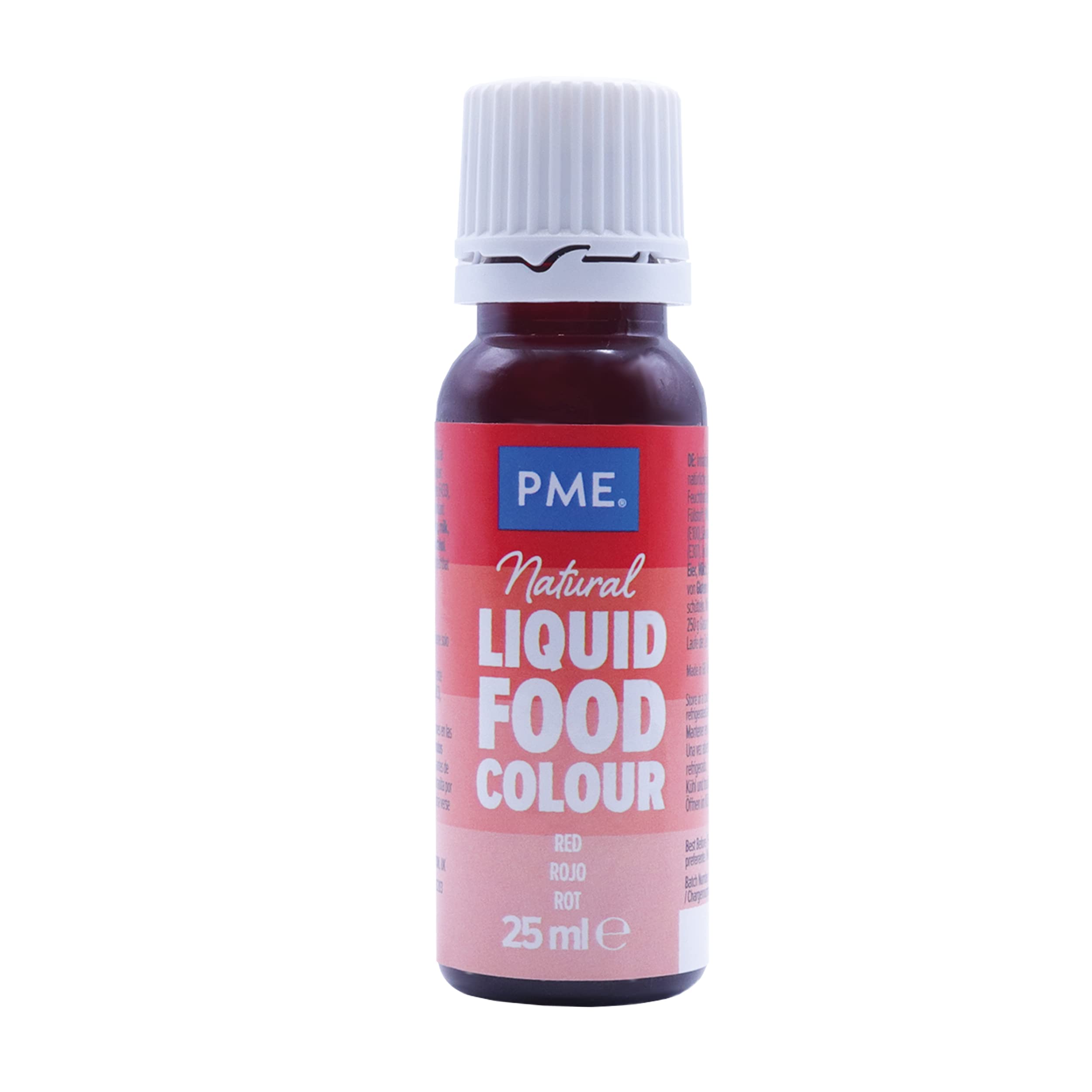 PME Natürliche flüssige Lebensmittelfarbe – Rot, 25 ml