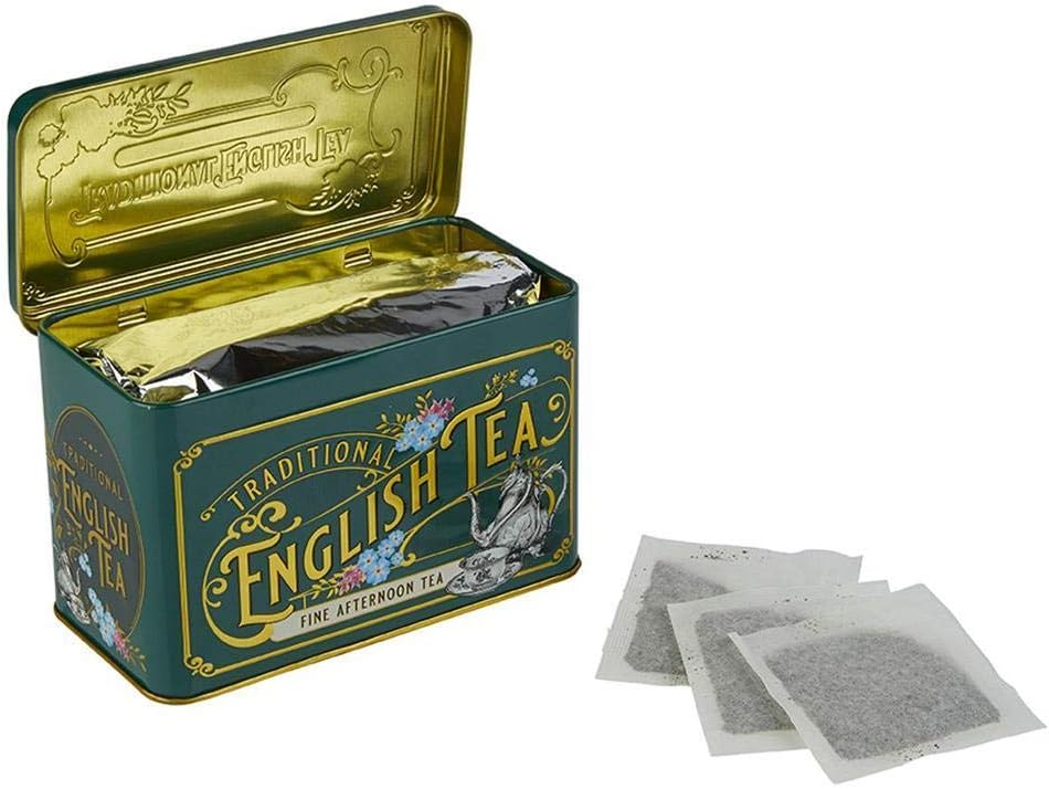 New English Teas Vintage-Teedose im viktorianischen Stil mit 40 englischen Nachmittagsteebeuteln