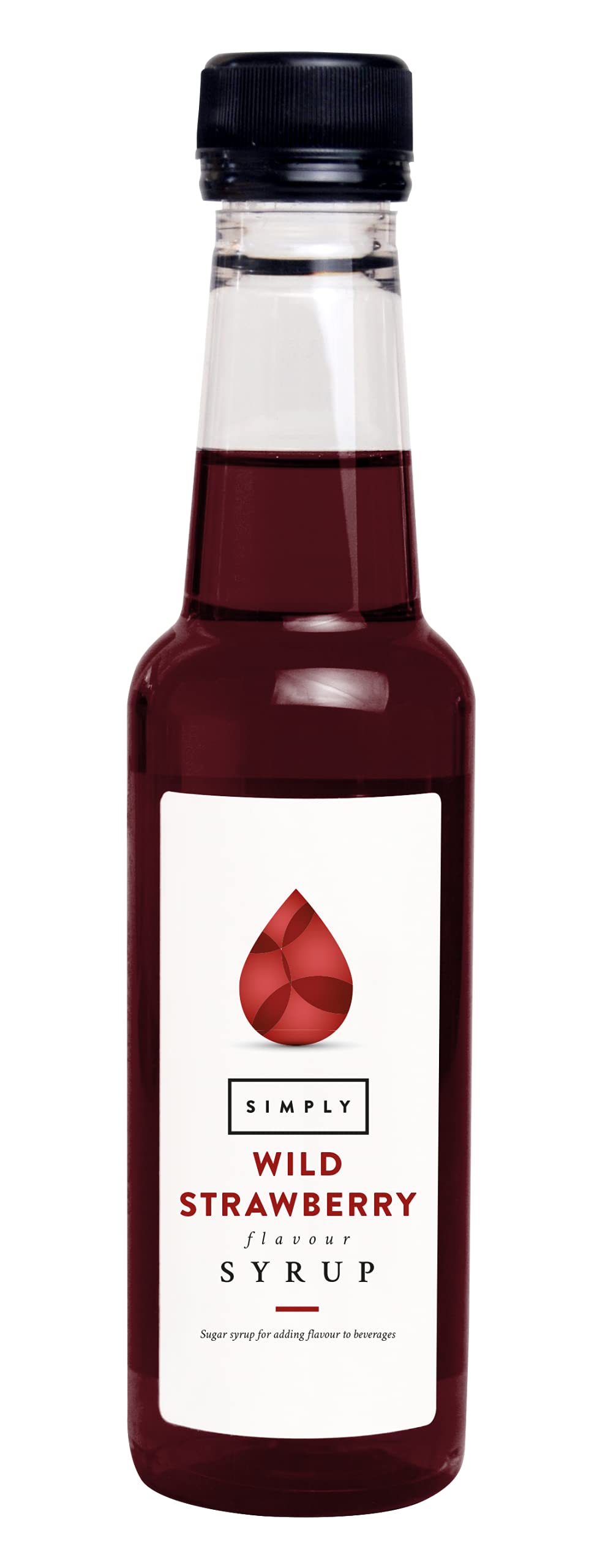 Simply - Walderdbeersirup, veganer und nussfreier aromatisierter Sirup für Kaffee, Getränke und Backwaren