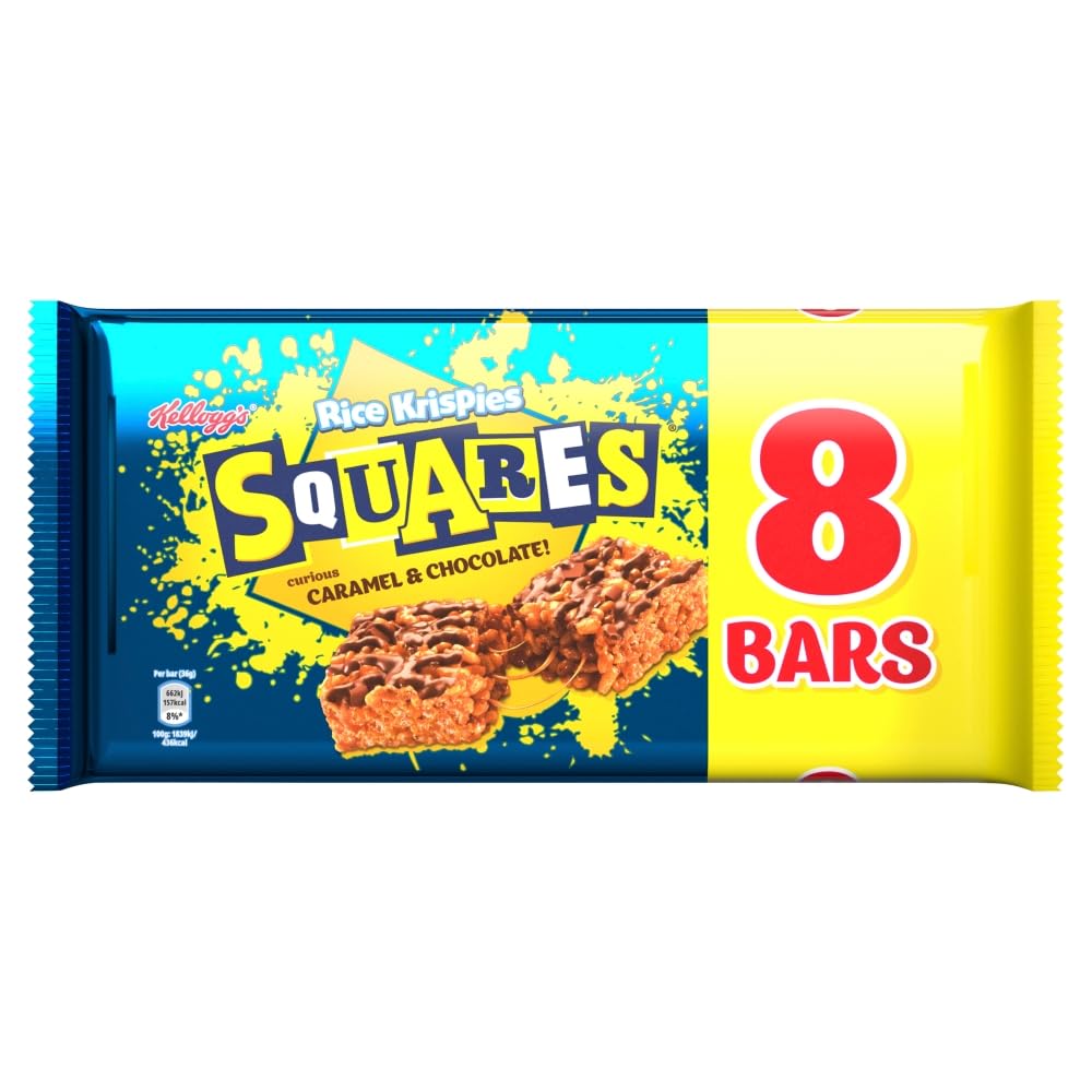 Kellogg's Rice Krispies Curious Squares Karamell & Schokolade 8 x 36 g (288 g)