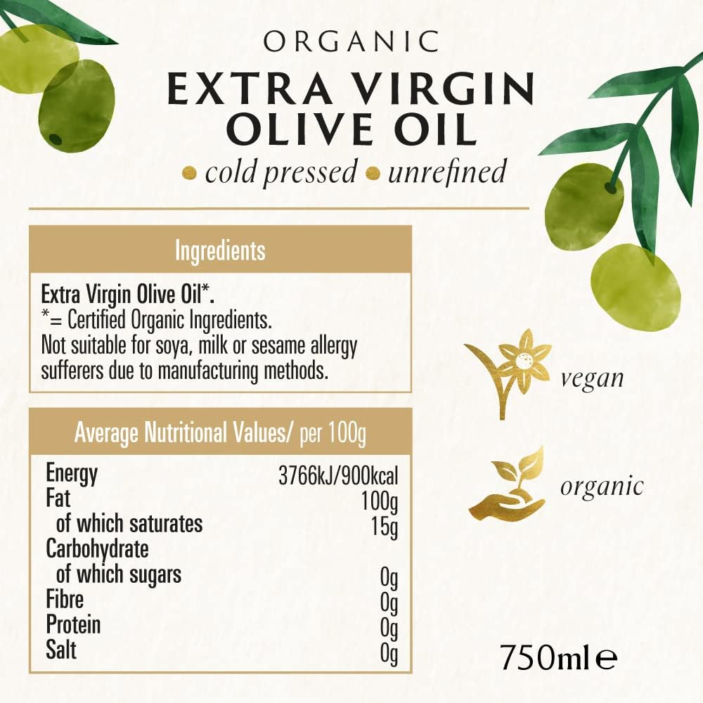 Biona Bio-Olivenöl extra vergine, 750 ml, kaltgepresst, recycelbares Glas