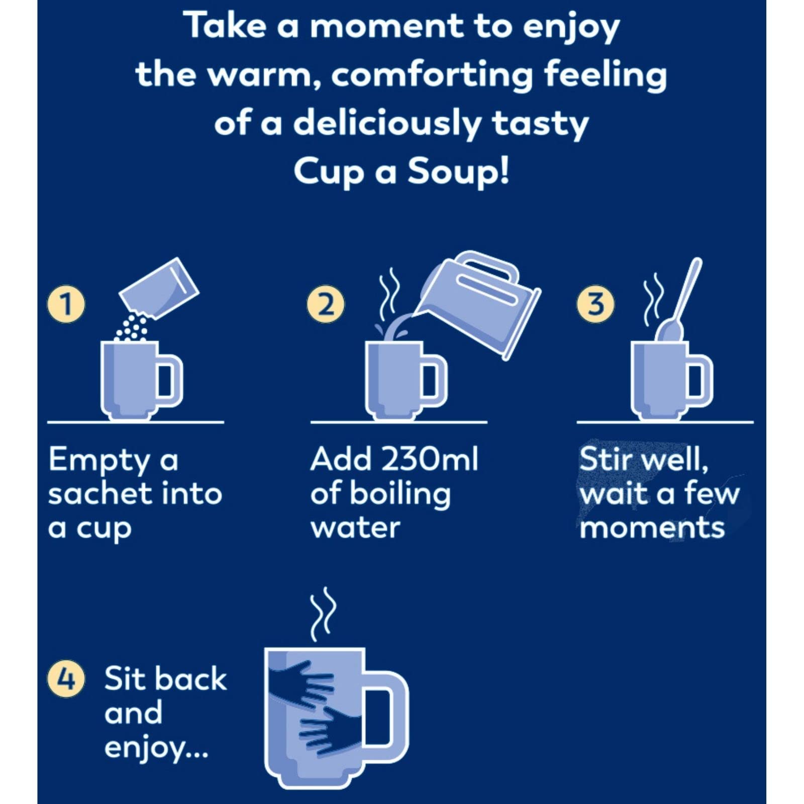 Batchelors - Cup a Soup Tomaten & Gemüse mit Croutons Instant-Suppenbeutel, 4er-Pack