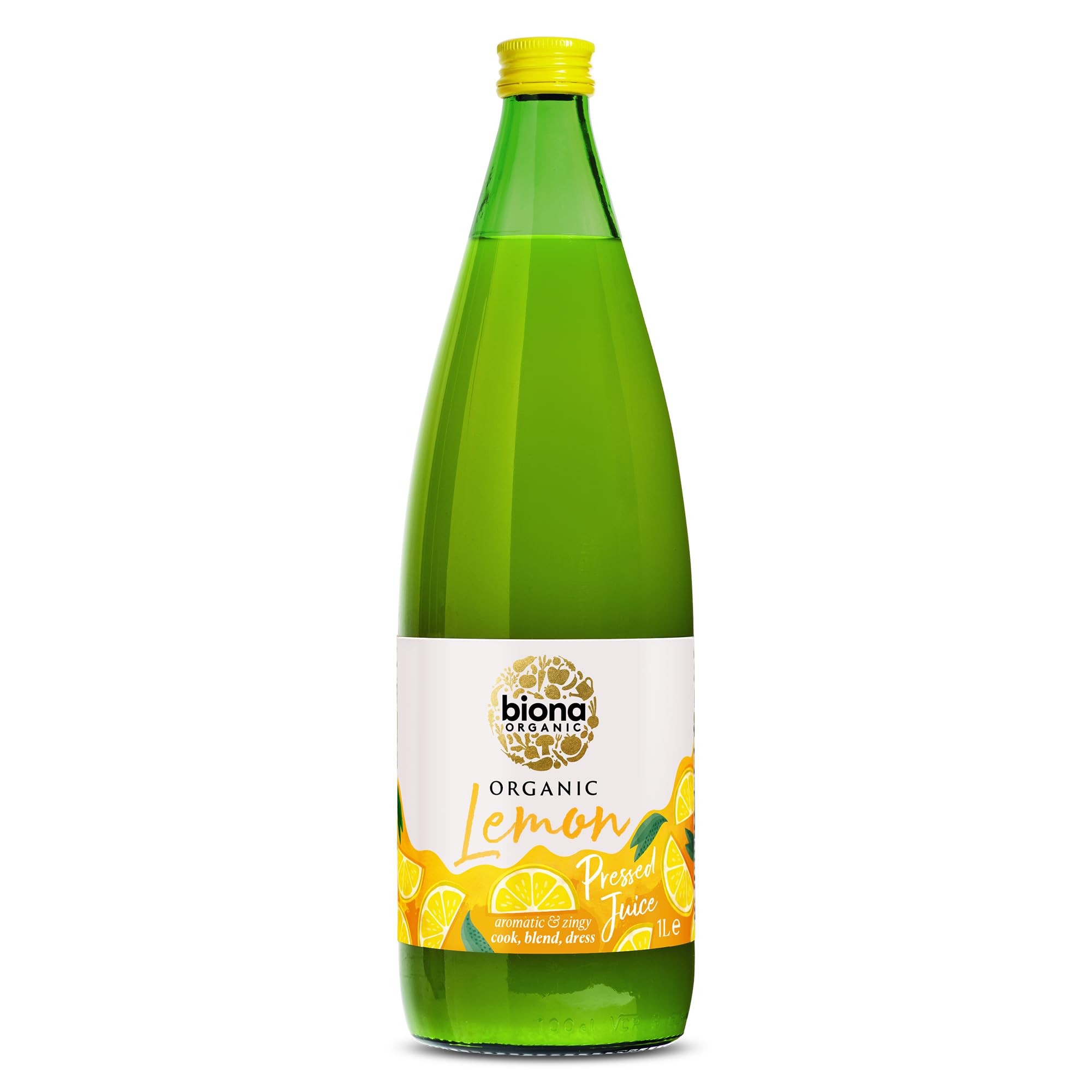 Biona Bio-Zitronensaft – 100 % rein, gepresst, nicht aus Konzentrat, 1 l