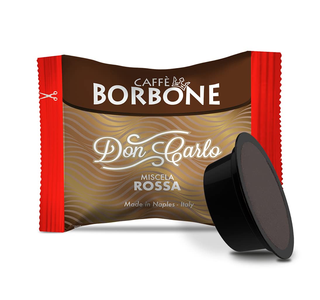 Caffè Borbone Don Carlo Rote Mischung – 50 Kapseln, kompatibel mit Lavazza A Modo Mio-Maschinen