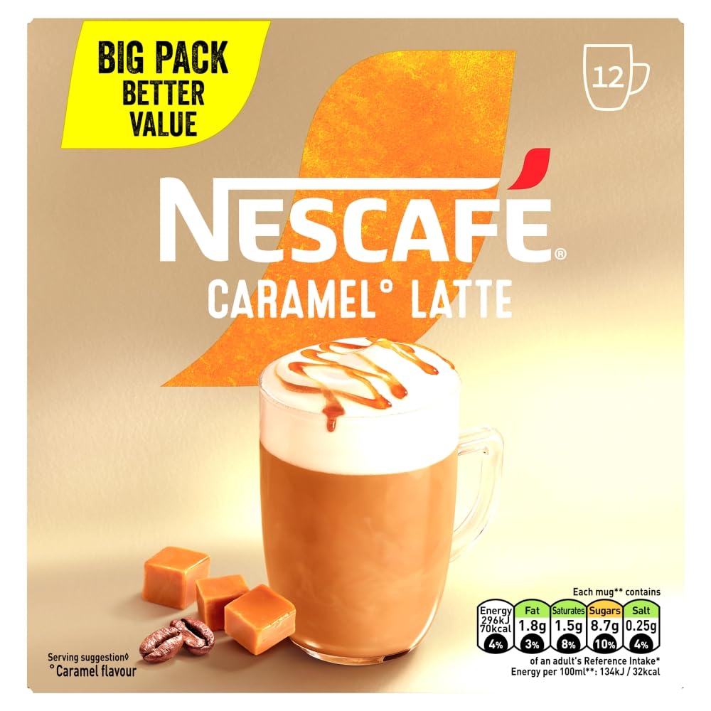 NESCAFÉ Latte Caramel Instant Gold Kaffee 12 x 17 g Beutel