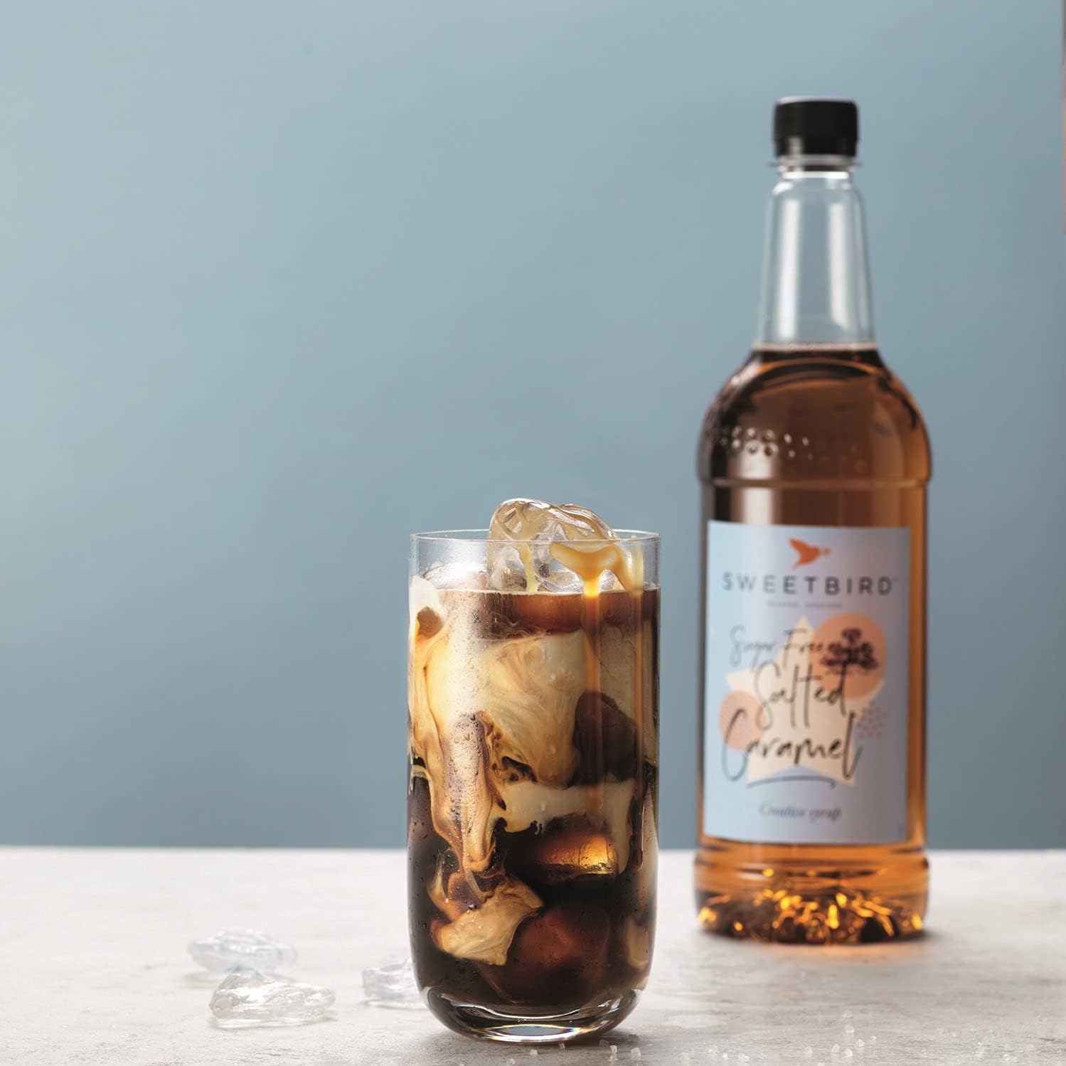 Sweetbird Zuckerfreier gesalzener Karamellsirup 1 Liter | NSB506 | Vegan