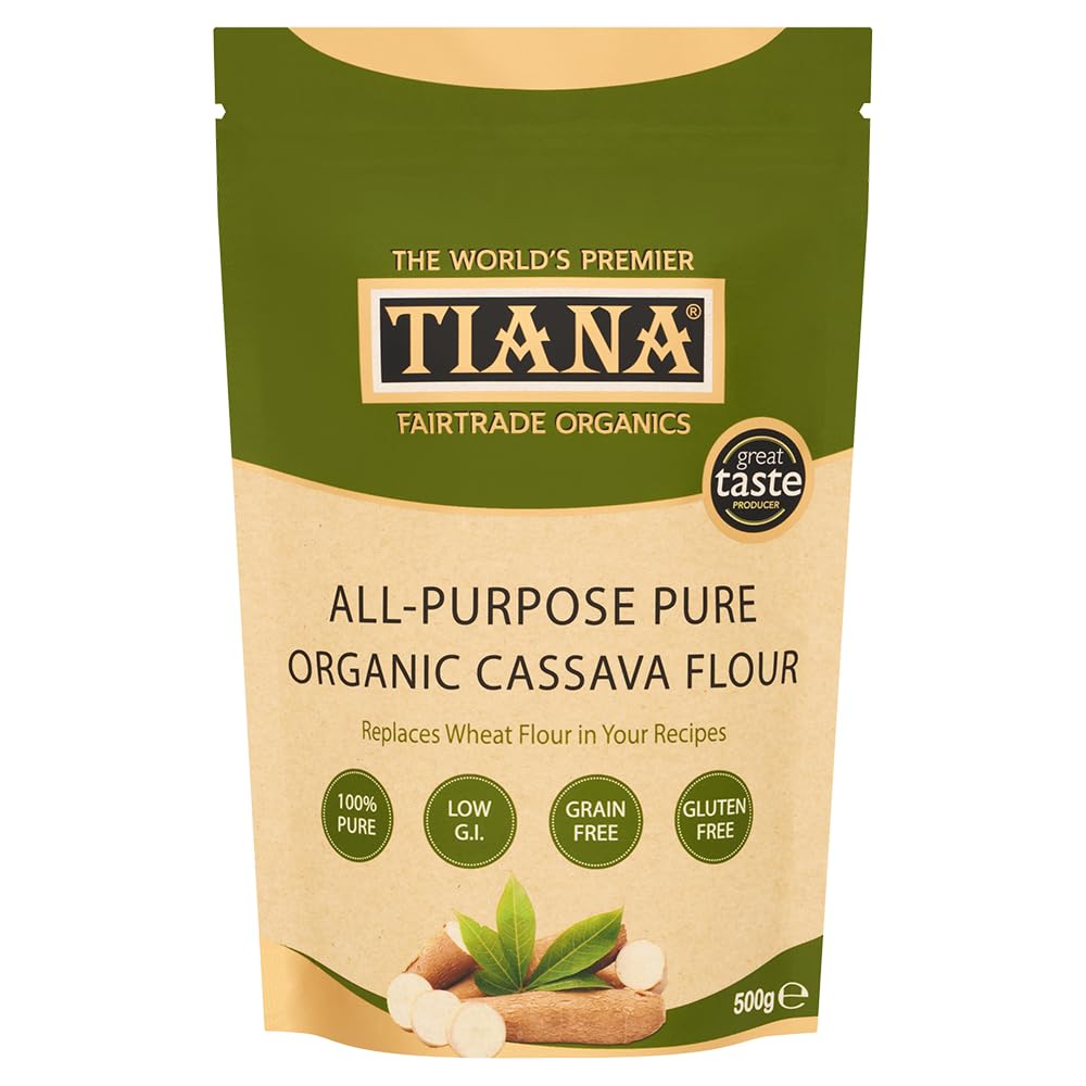 TIANA Bio-Maniokmehl glutenfrei 500 g – 1:1 Weizenmehlersatz