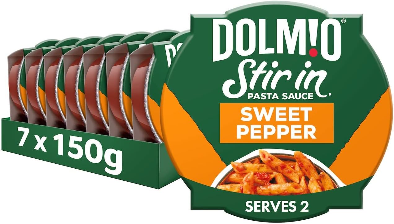 Dolmio Sweet Pepper Stir-In Pastasauce, 7 x 150 g Becher