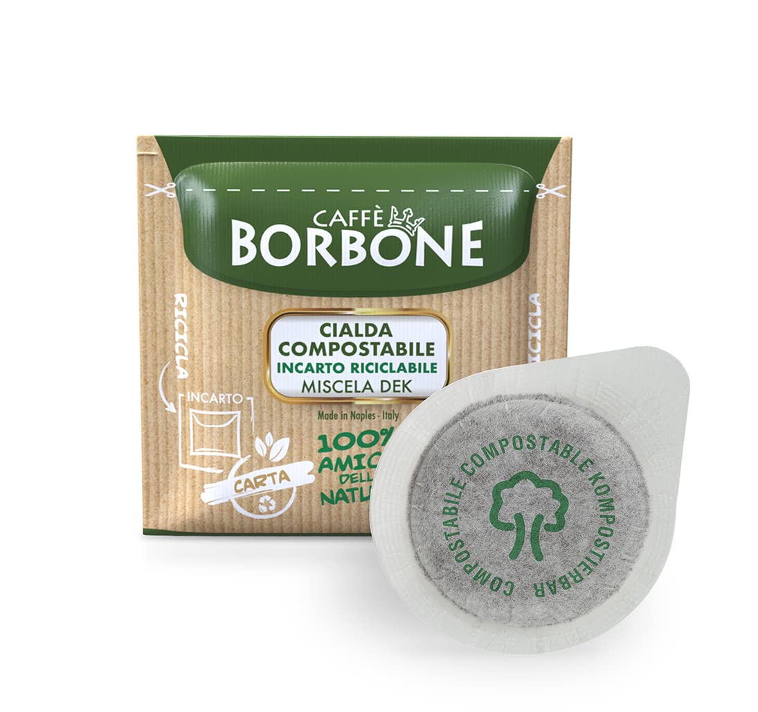 Caffè Borbone entkoffeinierte Kaffeemischung – 50 ESE-kompatible Pads (44 mm)
