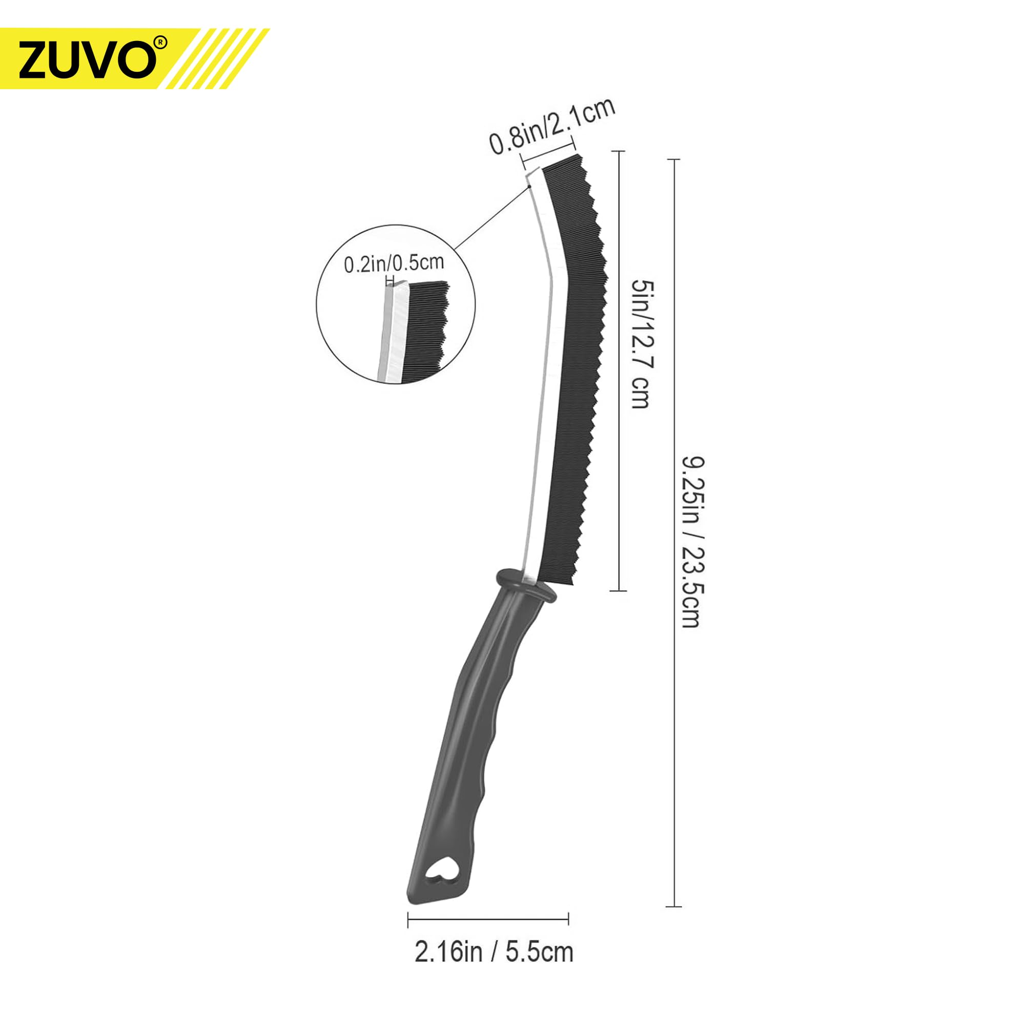 Zuvo Fugenbürsten-Set (2er-Pack) – Reinigungswerkzeug mit harten Borsten für Fugen, Lücken und enge Stellen