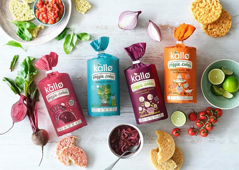 Kallo Rote-Bete-Balsamico-Gemüsekuchen, Linsen-Erbsen-Puffcracker – 122 g