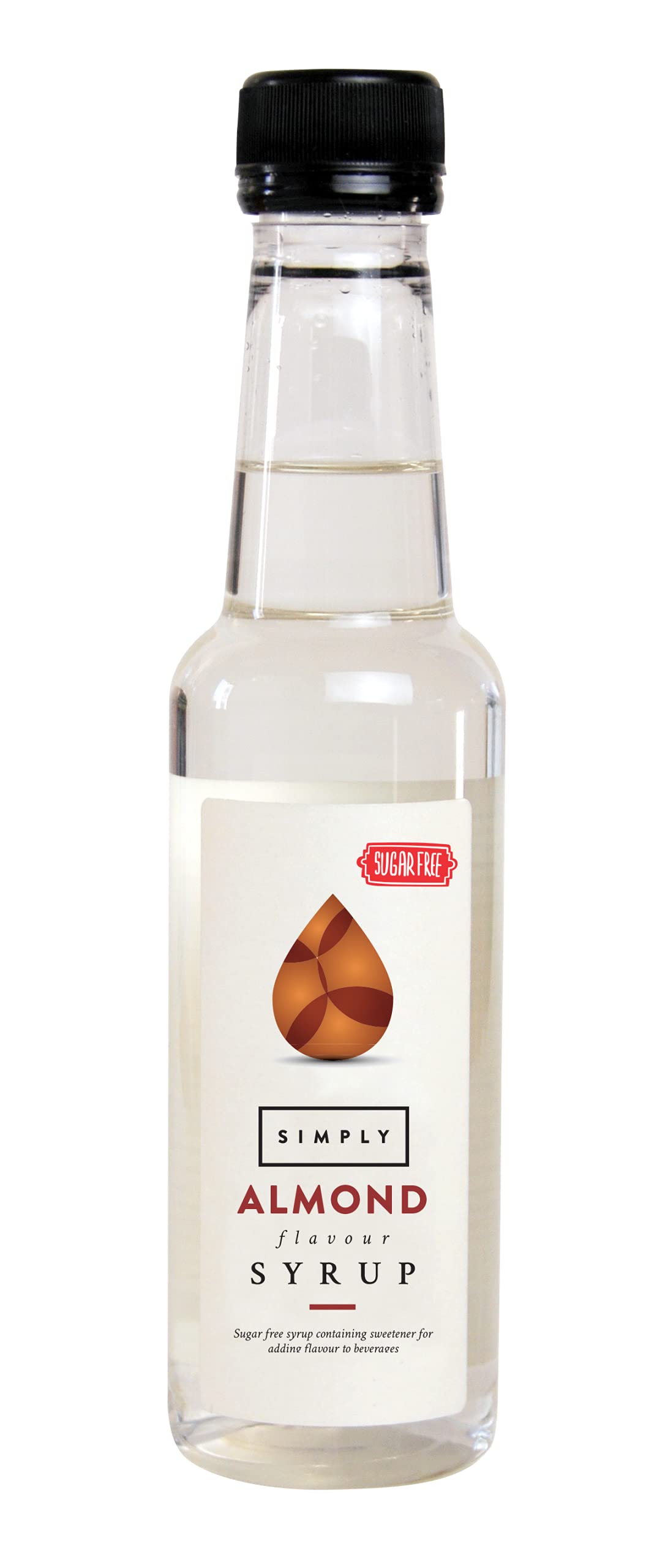 Einfach zuckerfreier Mandelsirup, kalorienarm, veganer und nussfreier aromatisierter Sirup