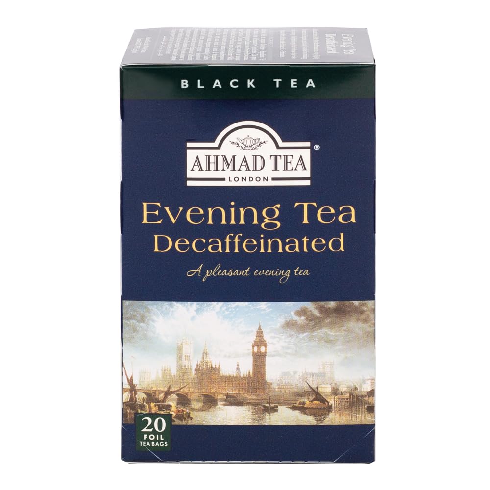 Ahmad Tea Entkoffeinierter Abendtee - 20 einzeln in Folie verpackte Teebeutel