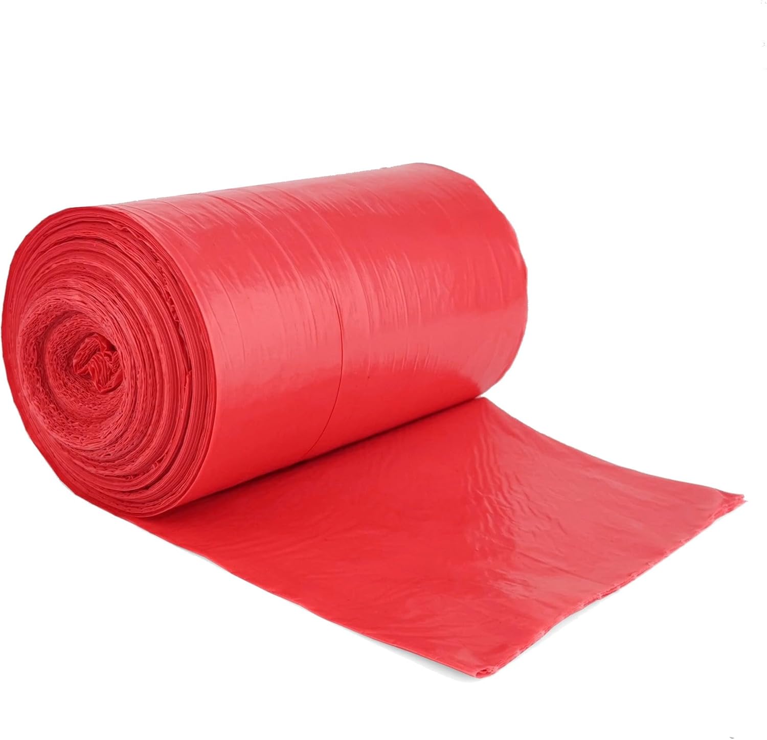 D.RECT 60L Robuste rote Müllbeutel – 50er-Pack