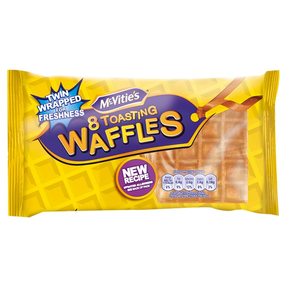 McVitie's Toasting Waffles, 8 x 28 g Waffeln pro Packung (1er Pack)