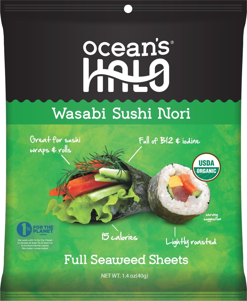 Ocean's Halo Bio-Wasabi-Algen – 28 g, nachhaltige Verpackung ohne Schale