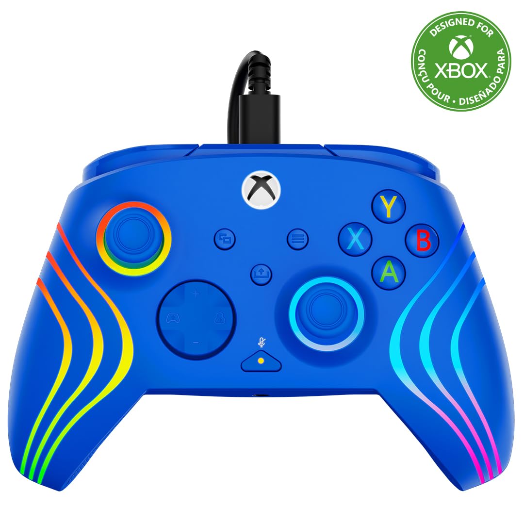 Turtle Beach Afterglow Wave Blue Kabelgebundener RGB-Gaming-Controller für Xbox & PC