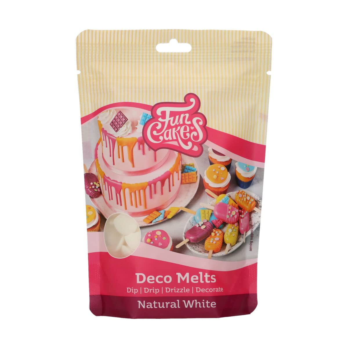FunCakes - Deco Melts Naturweiß Nr. E171, AZO-frei, 250 g