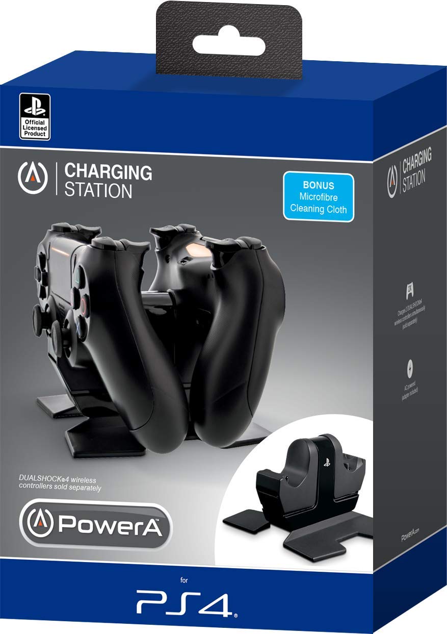 PowerA DualShock 4-Ladestation mit Netzbetrieb für PlayStation 4 – offiziell lizenziert