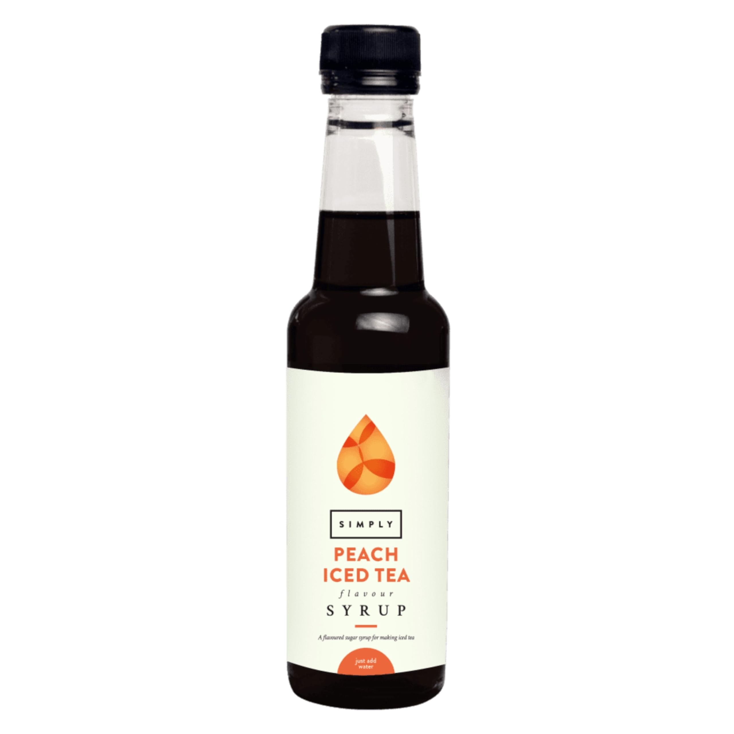 Simply - Pfirsichsirup, veganer und nussfreier aromatisierter Sirup für Kaffee, Cocktails und Backen