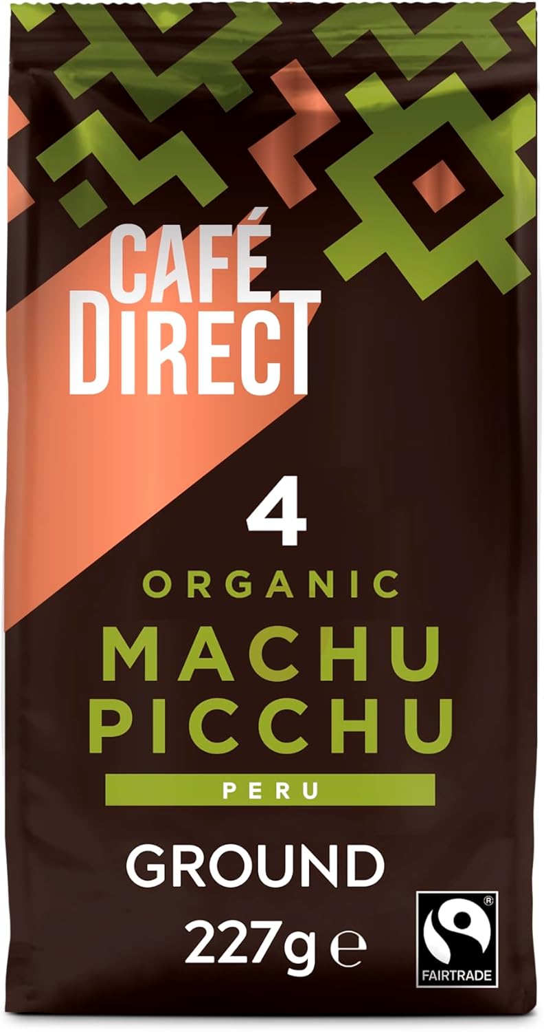 Cafédirect Machu Picchu Organic Fairtrade Ground Arabica Coffee 227g (Pack of 6)