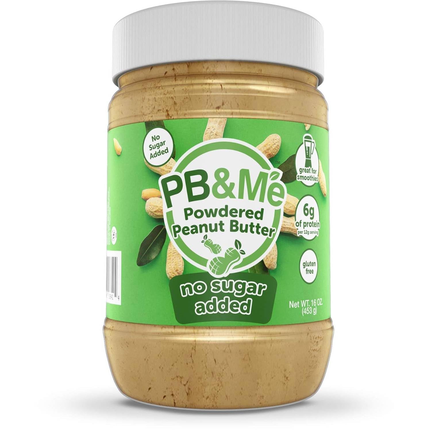 PB&Me Erdnussbutterpulver ohne Zuckerzusatz, 453 g – glutenfrei, gentechnikfrei, vegan