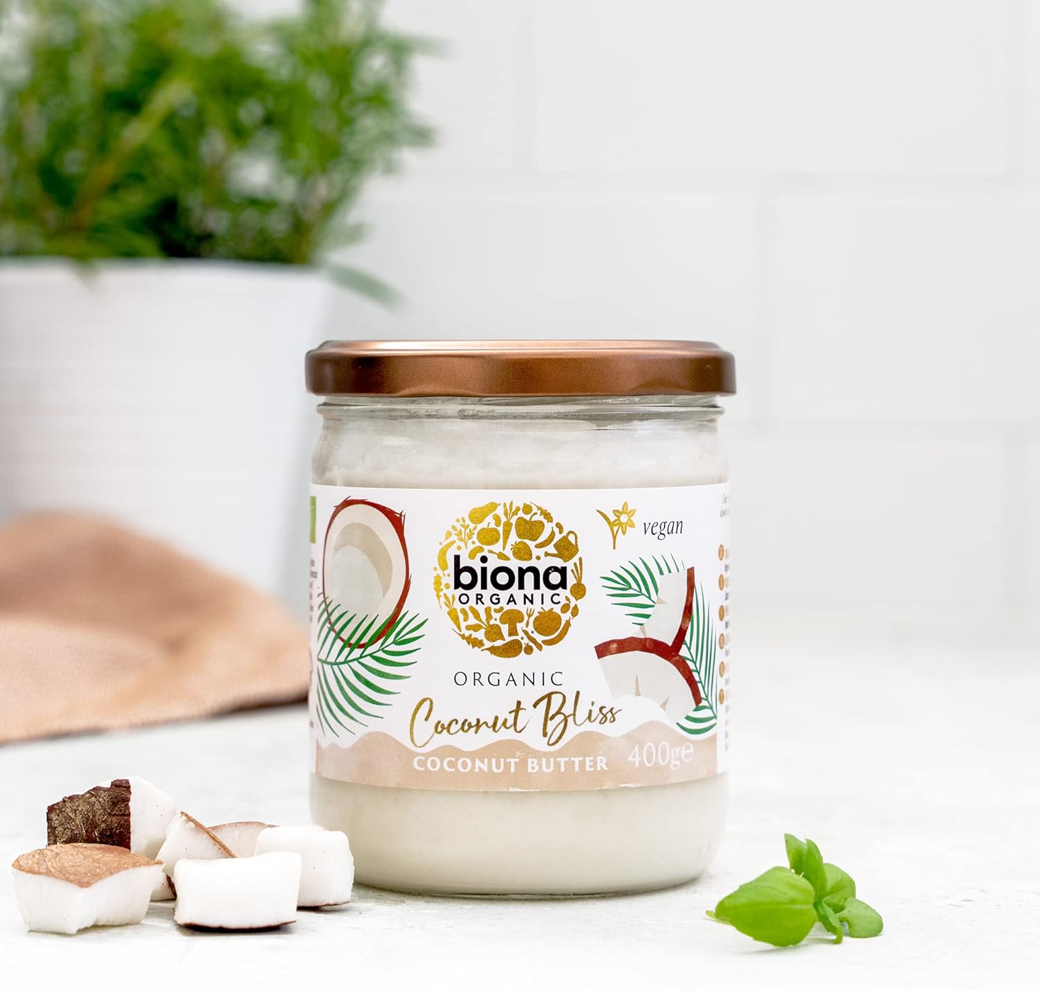 Biona Organic Coconut Bliss – 100 % cremige Bio-Kokosbutter, 400 g
