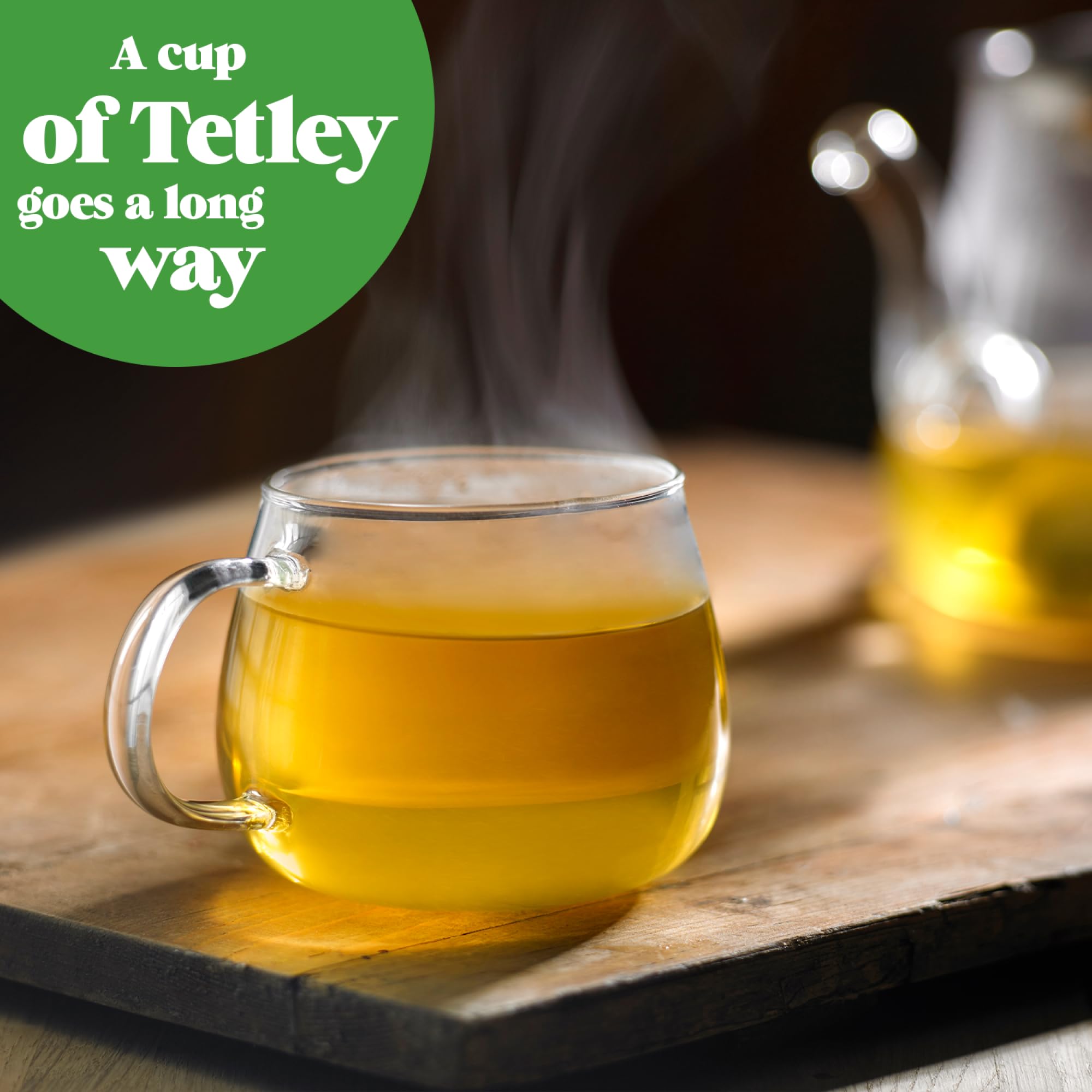 Tetley Grüner Tee Zitrone 50 Teebeutel, 100 g – Mit Zitrusfrüchten angereicherter Grüntee