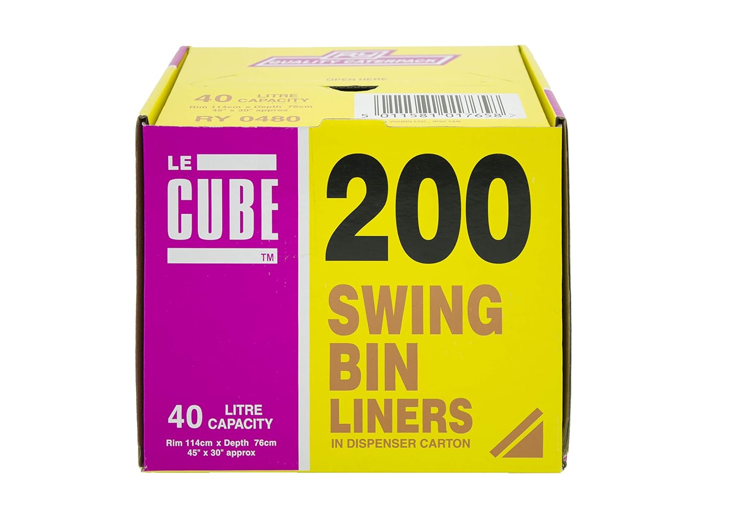 Le Cube - LE CUBE 480 Müllbeutelspender mit Schwingdeckel, 40 l, 200 Stück