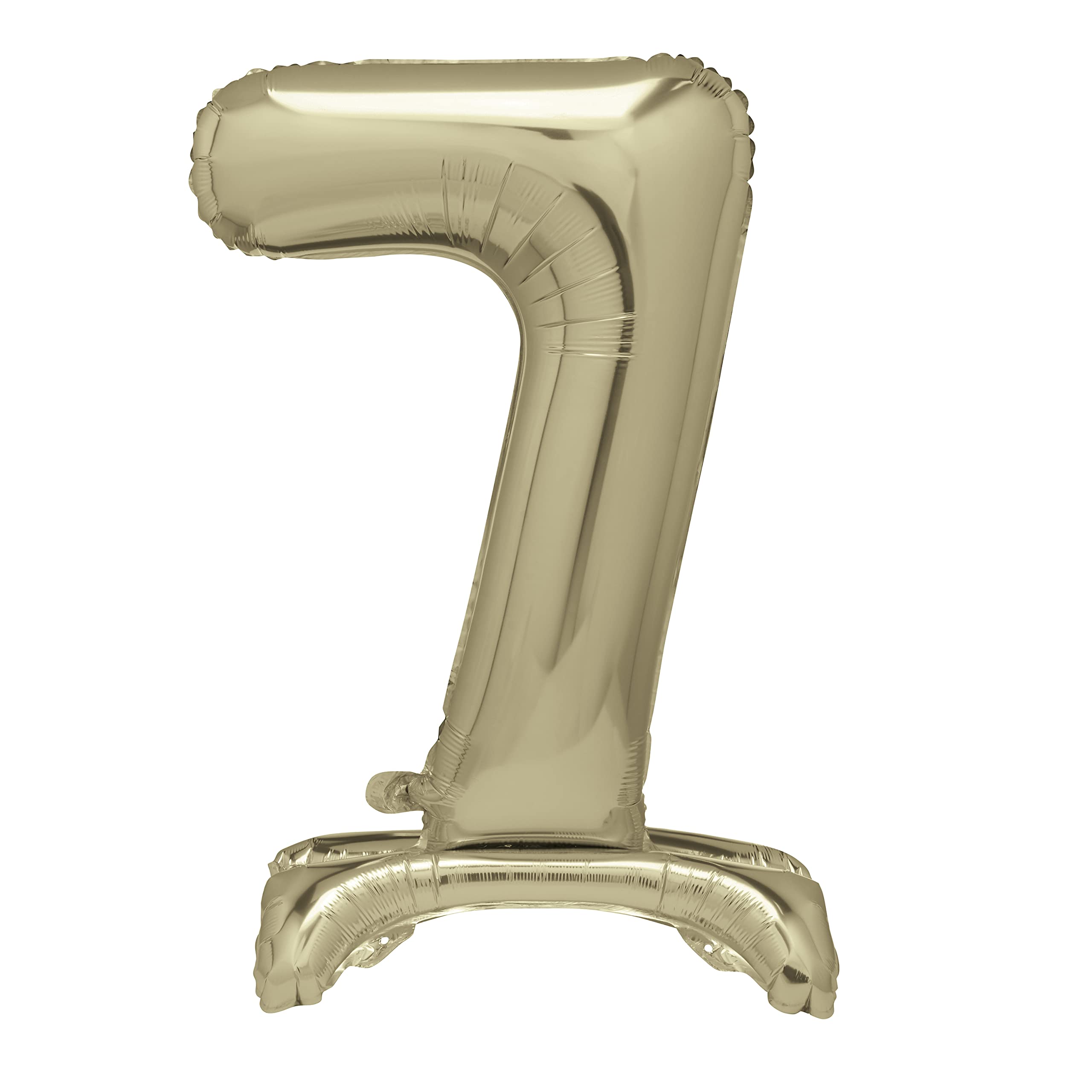 Einzigartiger goldener Folienballon mit der Zahl 7, stehend, 76,2 cm – Partydekoration