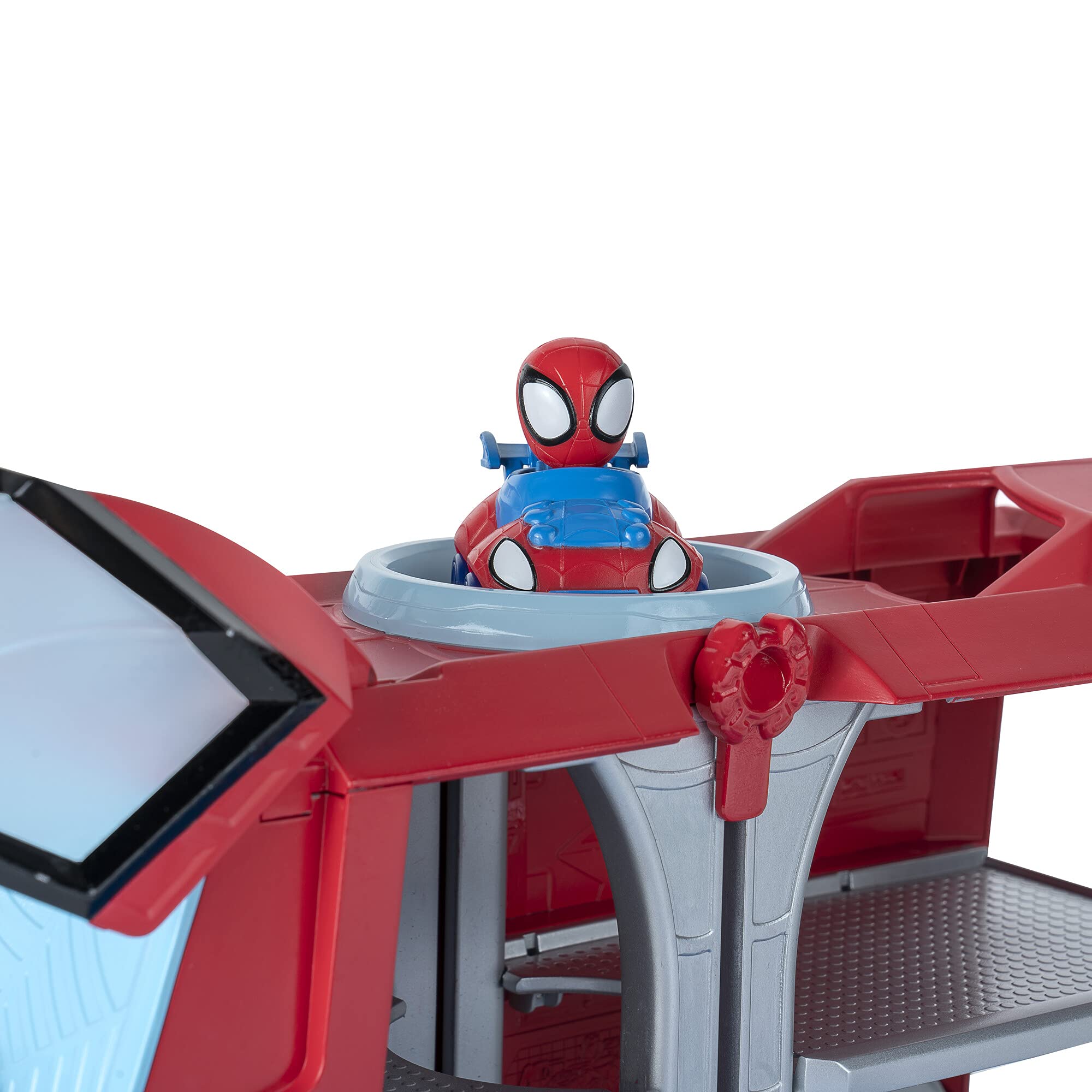 Marvel's Spidey and His Amazing Friends Web Transporter Feature Vehicle - Lights & Sounds with 3 Amazing Minis