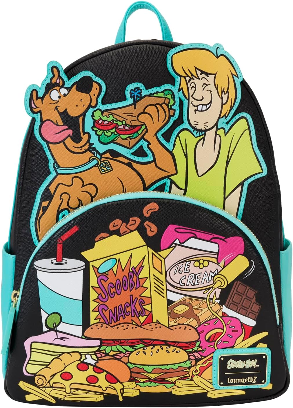 Loungefly Scooby-Doo Munchies Schultertasche mit Doppelriemen