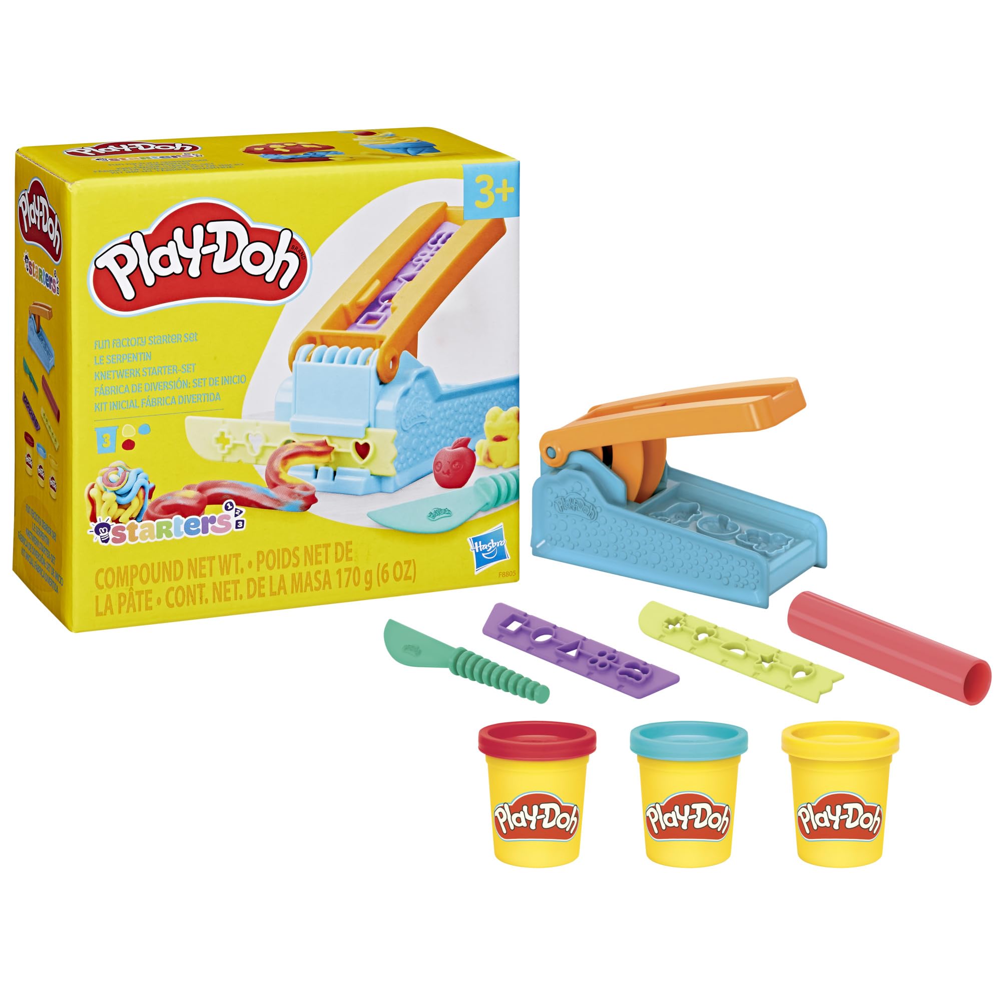 Play-Doh Fun Factory Starter Set – Quetsch- und Formspiel für Kinder ab 3 Jahren