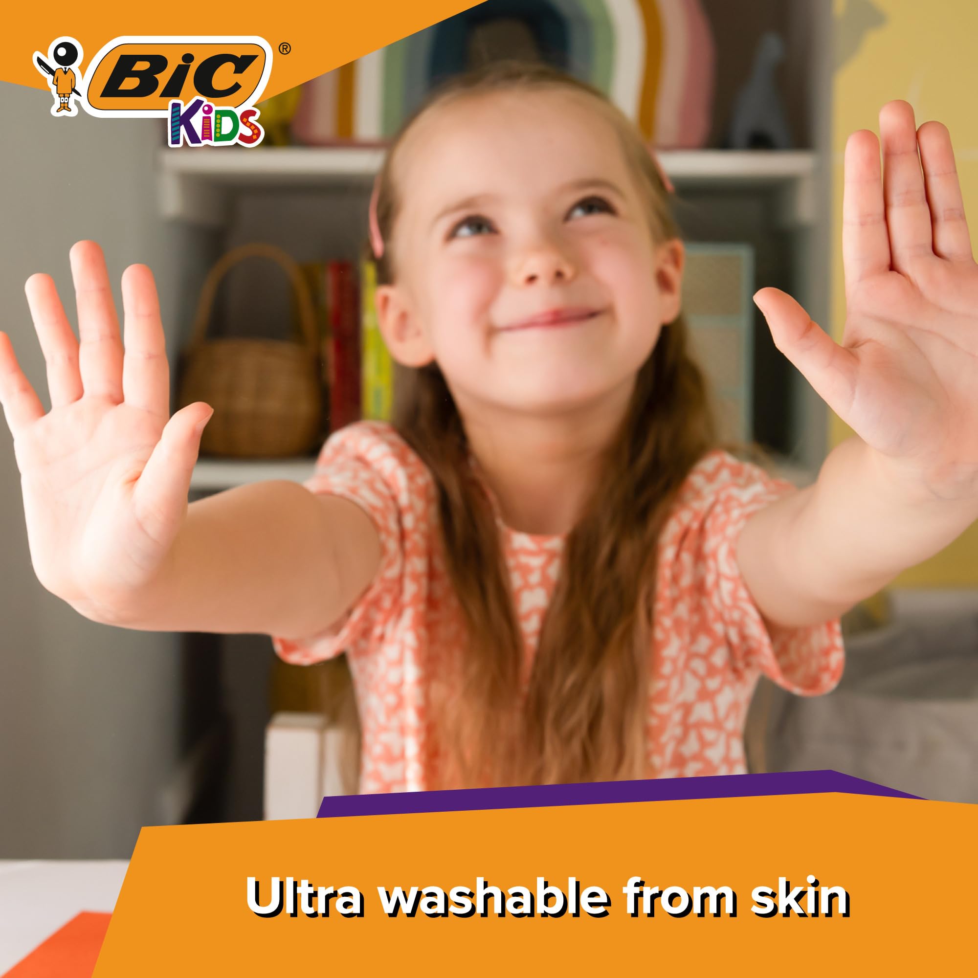 BIC Kids Kid Couleur Filzstifte – verschiedene Farben, 18er-Packung Kartonetui