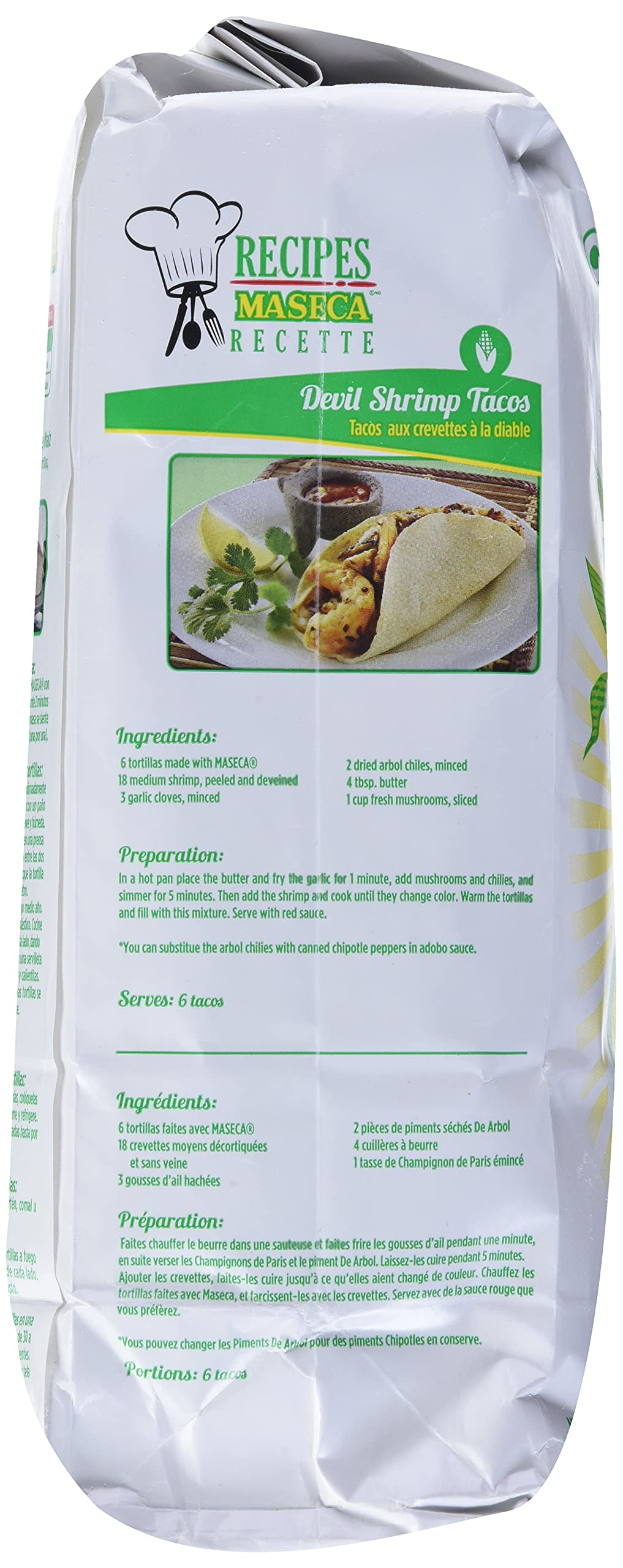 Maseca Instant-Maismehl, 1,8 kg – glutenfrei, ohne Konservierungsstoffe, ohne Cholesterin