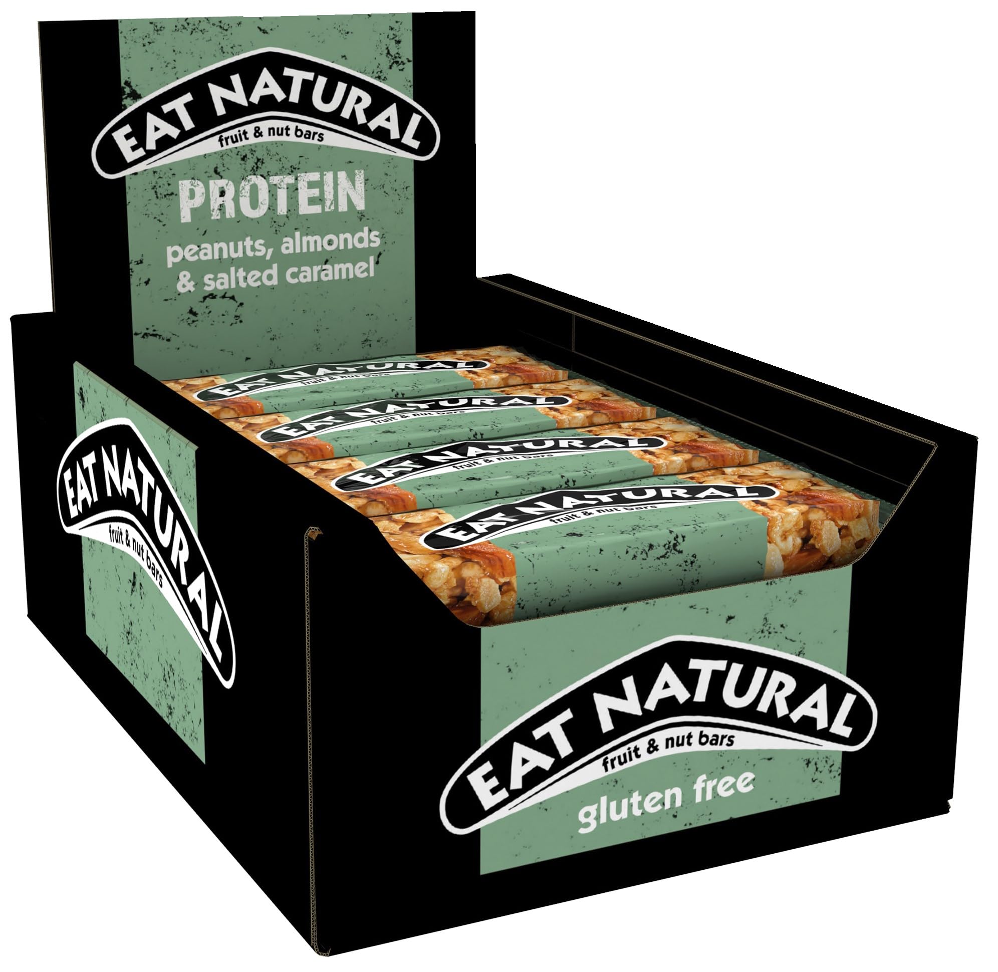 Eat Natural Protein Erdnüsse, Mandeln & gesalzenes Karamell Frucht- und Nussriegel (12 x 40 g)