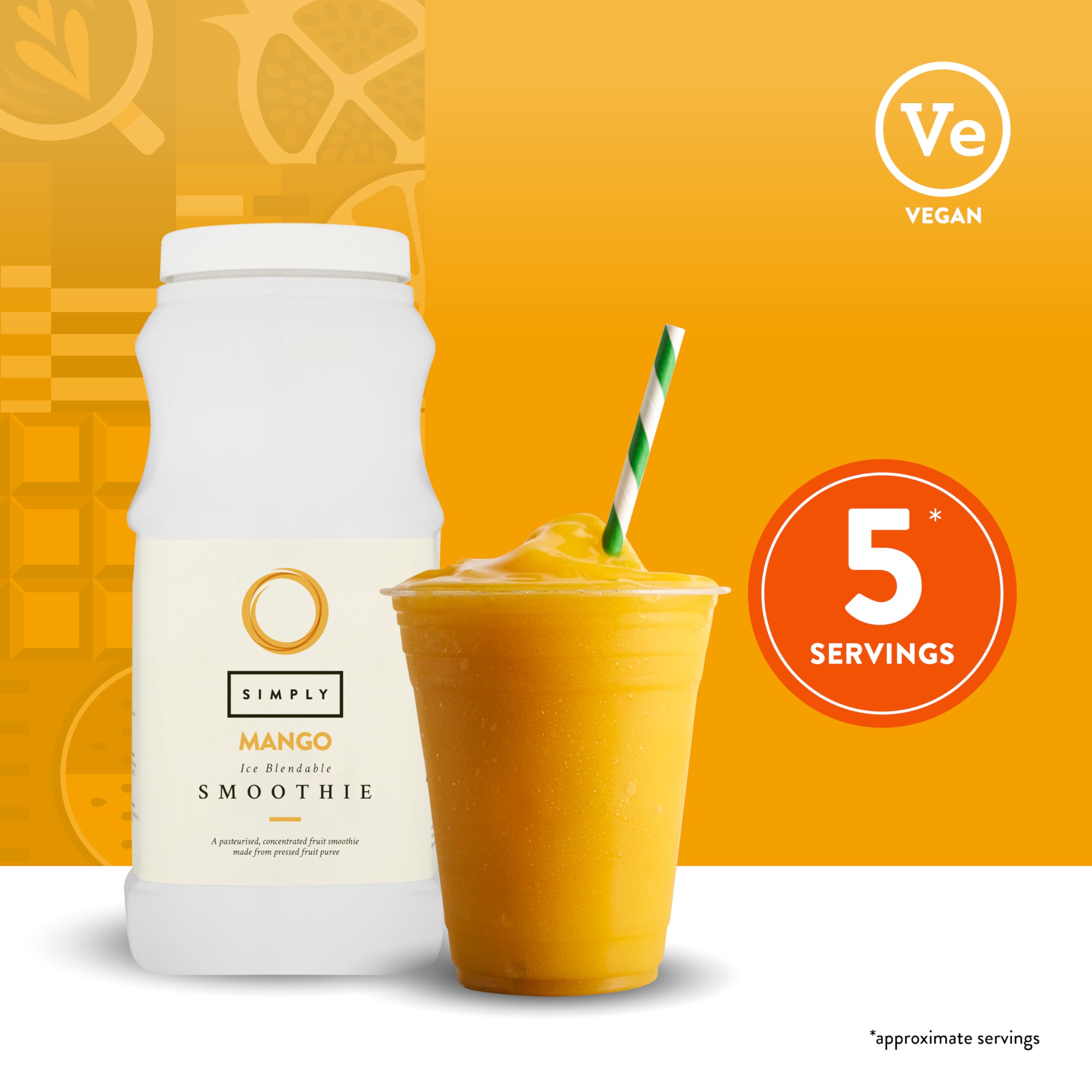 Simply - Mango Smoothie Veganer, mischbarer, konzentrierter Smoothie-Mix