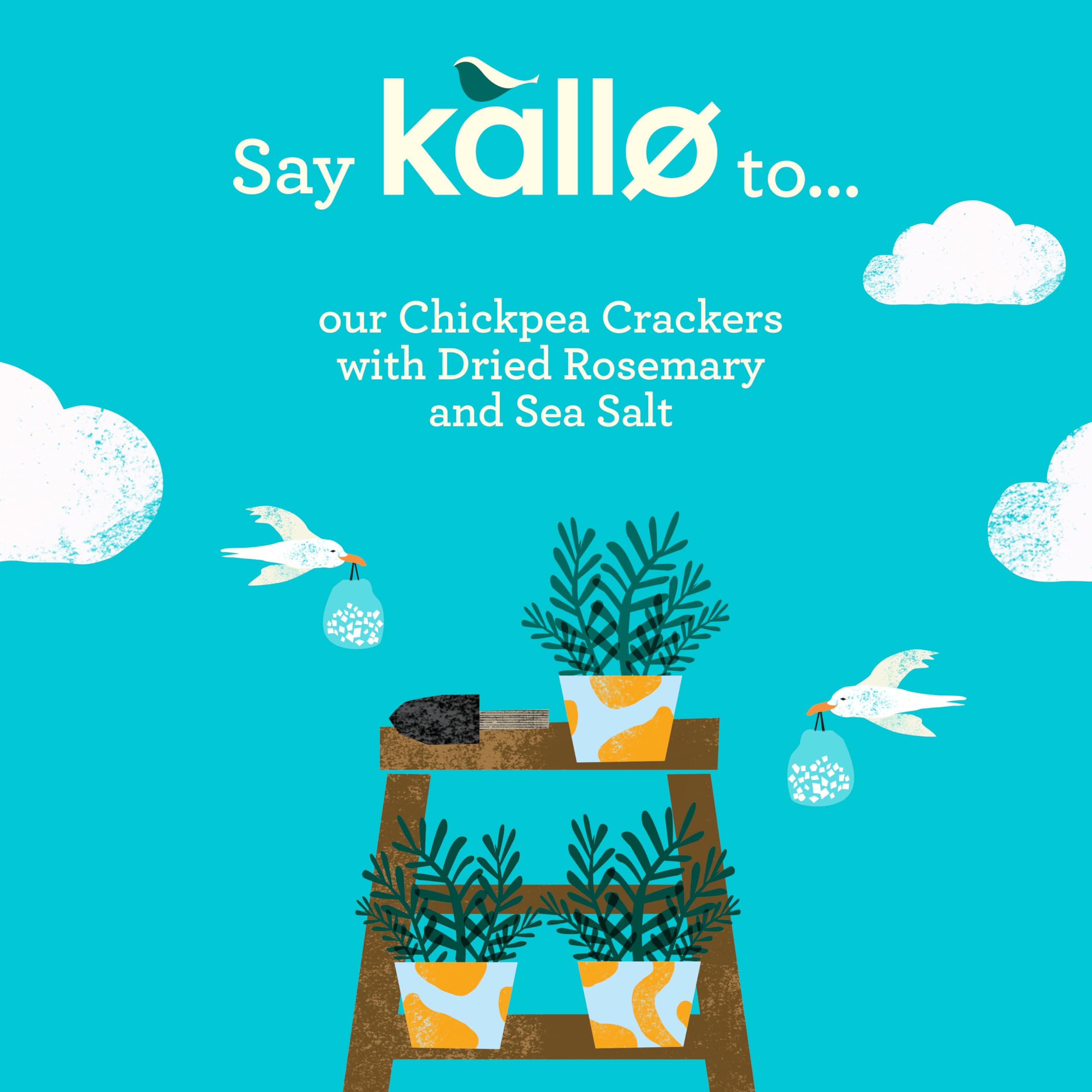 Kallo Rosmarin & Meersalz Kichererbsen Veggie Thins | Glutenfreier ballaststoffreicher Snack