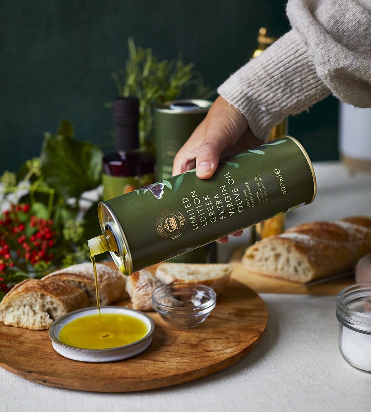 Odysea x Kew Gardens – Griechisches natives Olivenöl extra mit hohem Polyphenolgehalt, 500 ml