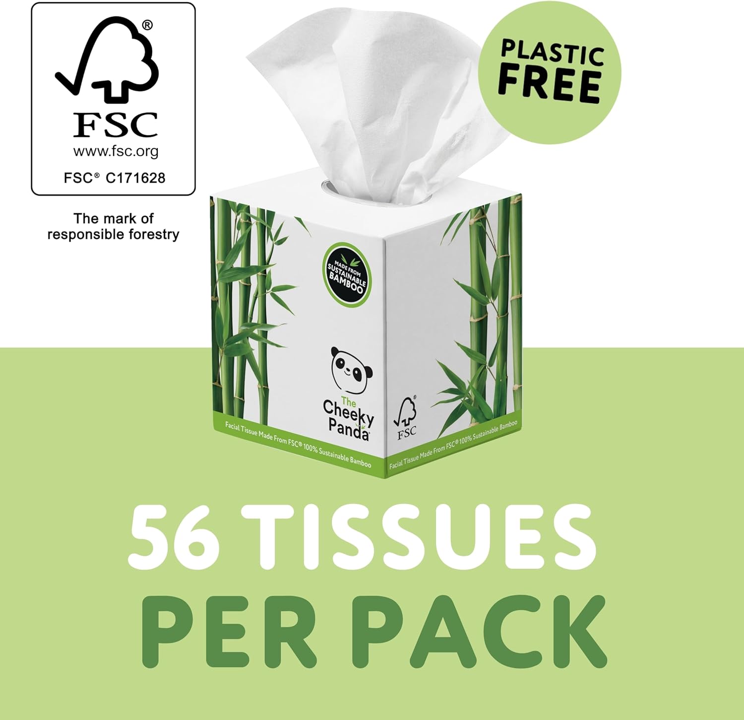 The Cheeky Panda – Bambus-Kosmetiktücher, 12er-Pack | Plastikfreie, hypoallergene Kosmetiktücher