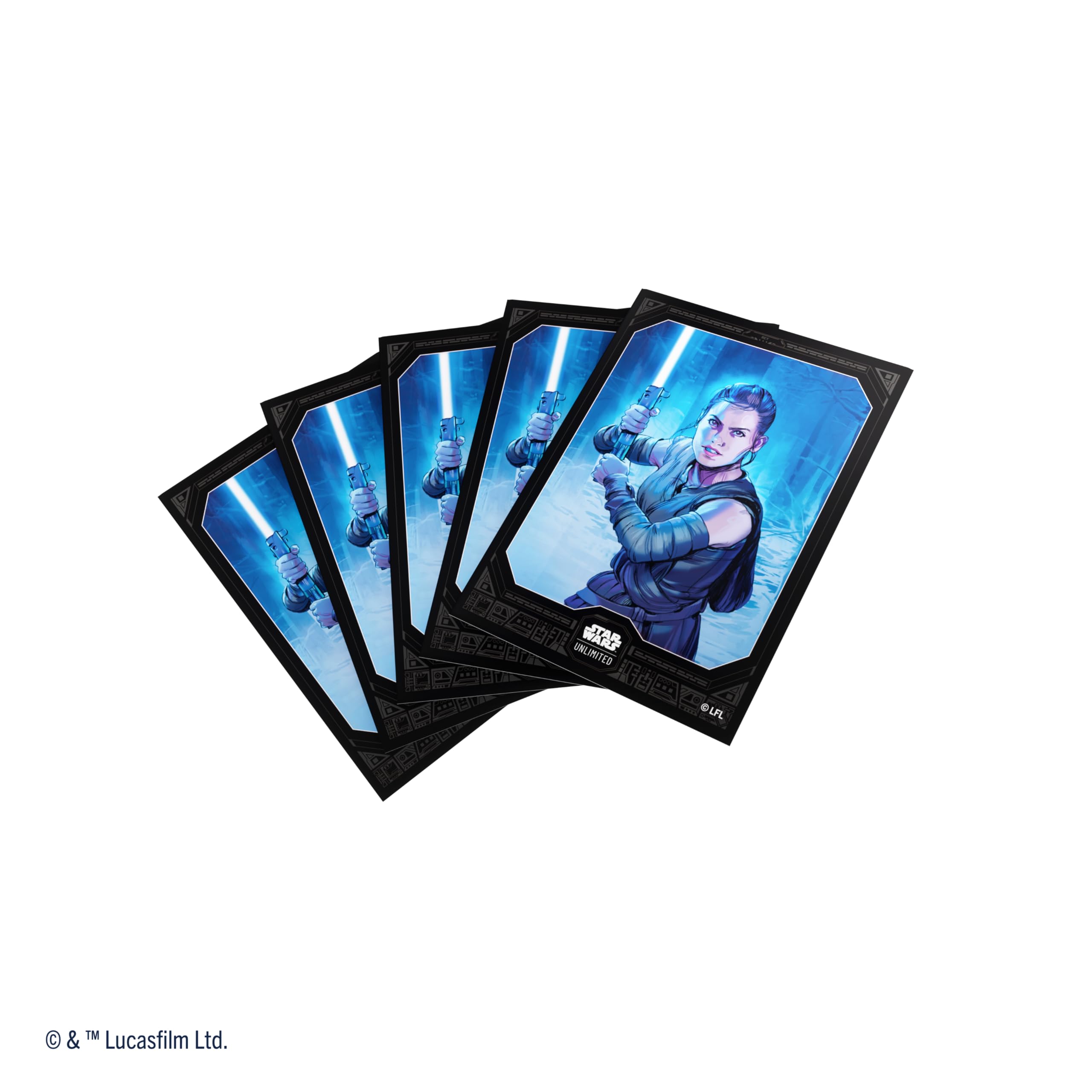 Gamegenic Star Wars Unlimited Rey Art Hüllen – 60 Stück + 1 transparente Hülle für TCG LCG-Spiele