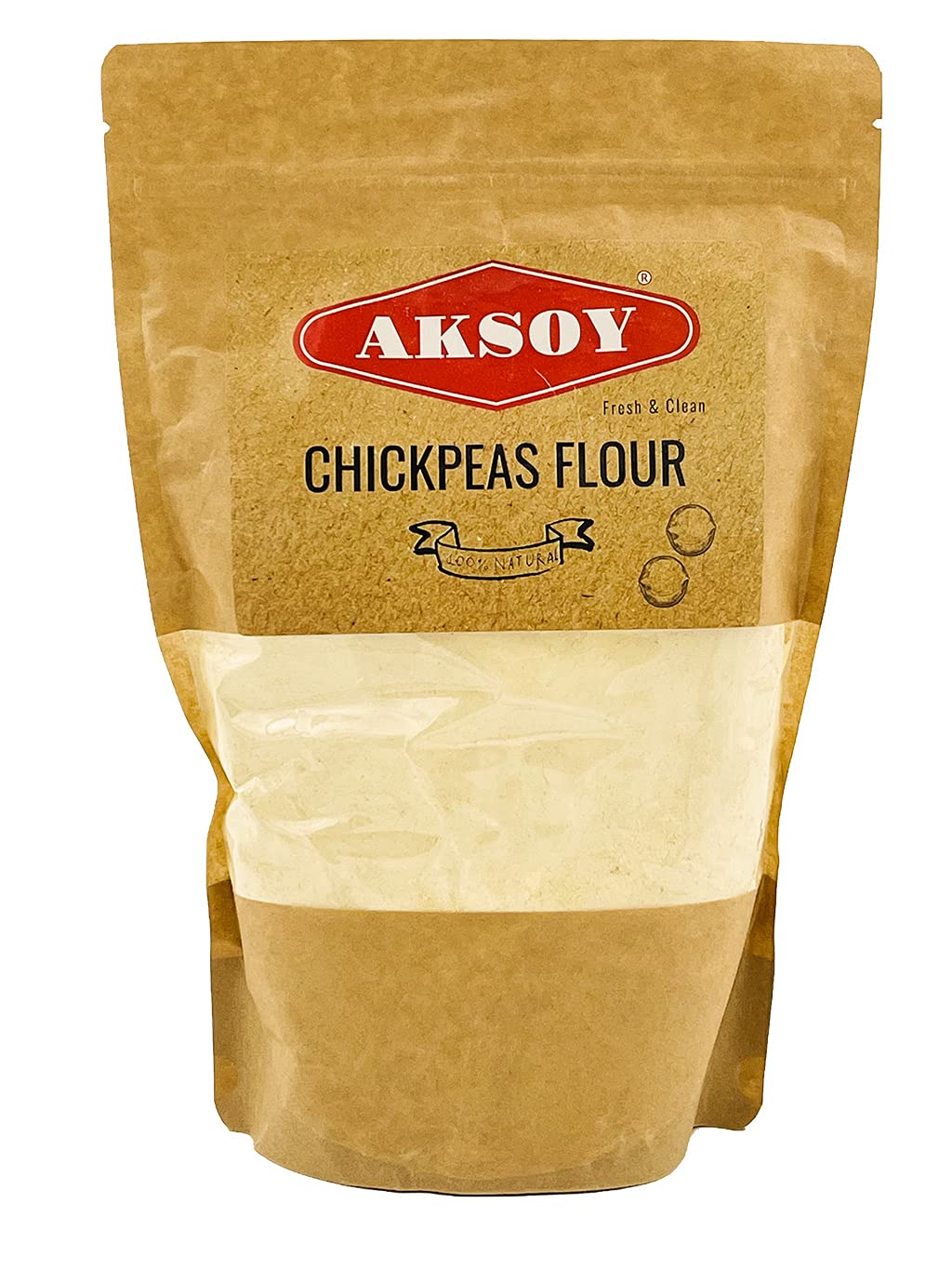 Aksoy Kichererbsenmehl 1150 g | Proteinreiches, glutenfreies Back- und Kochmehl