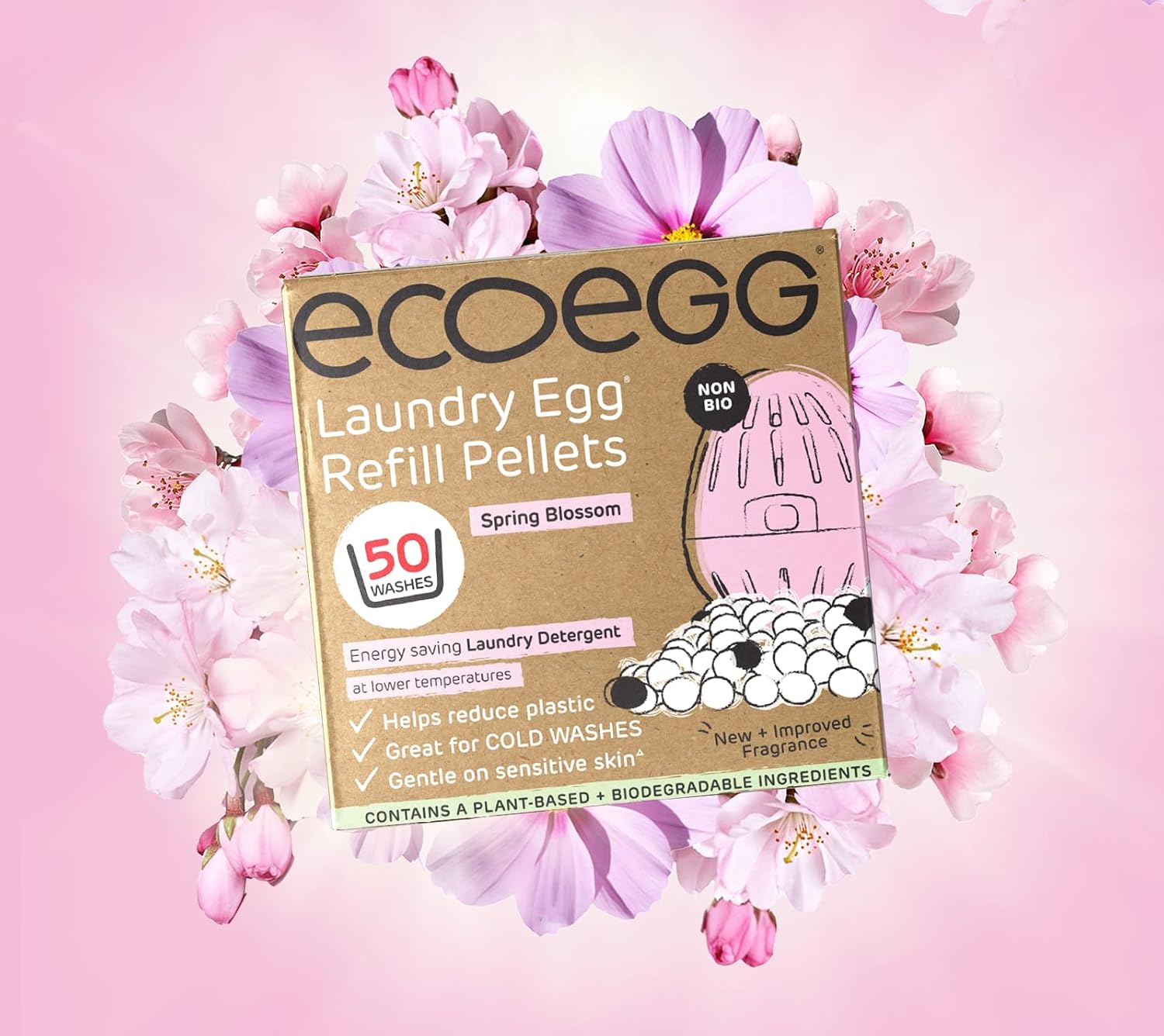 Ecoegg – Laundry Egg Nachfüllpellets, Ersatz für Waschmittel und Weichspüler