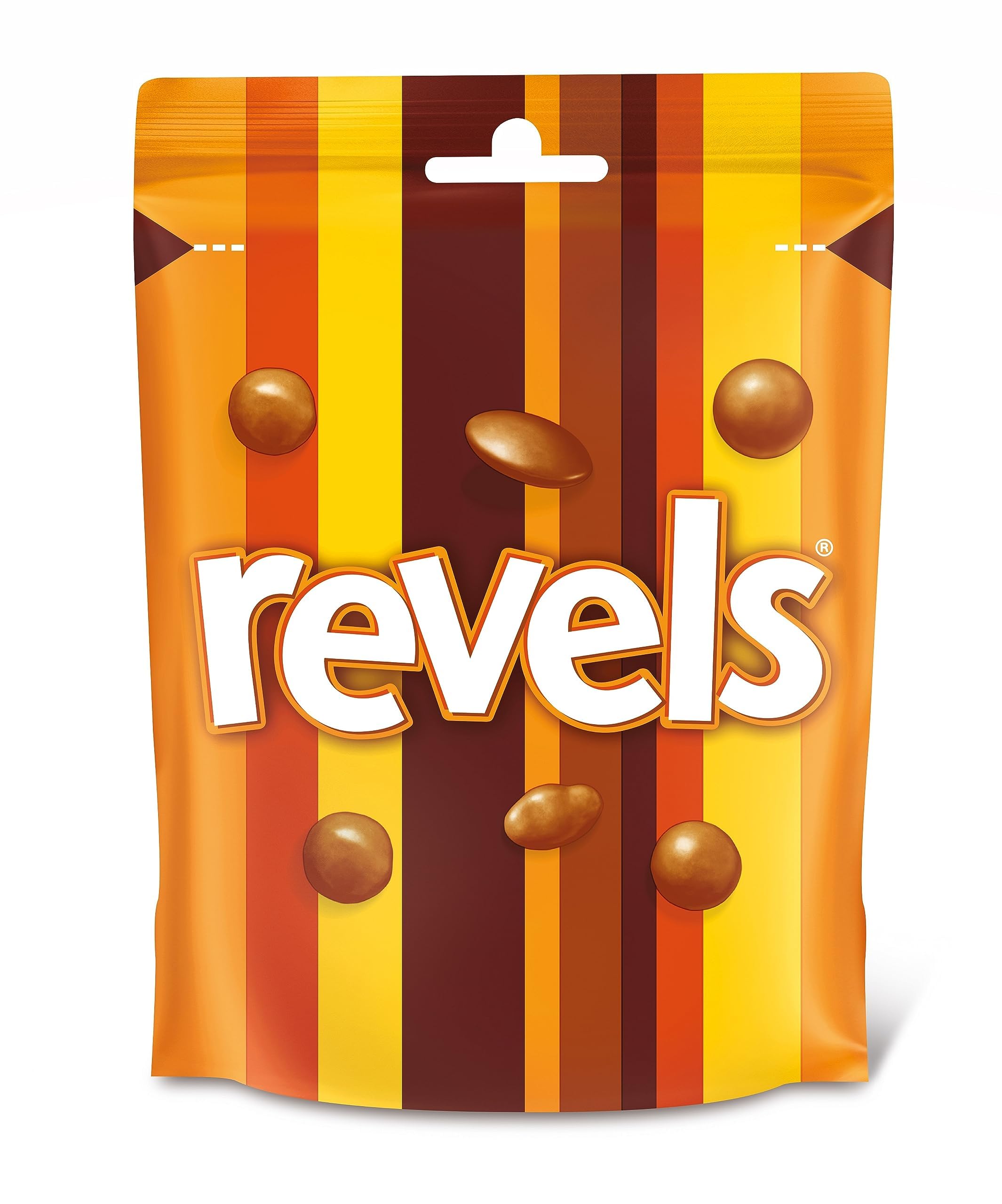 Revels Schokoladenbeutel, 101 g – Sortenpackung mit Milchschokolade, Maltesers und Toffee