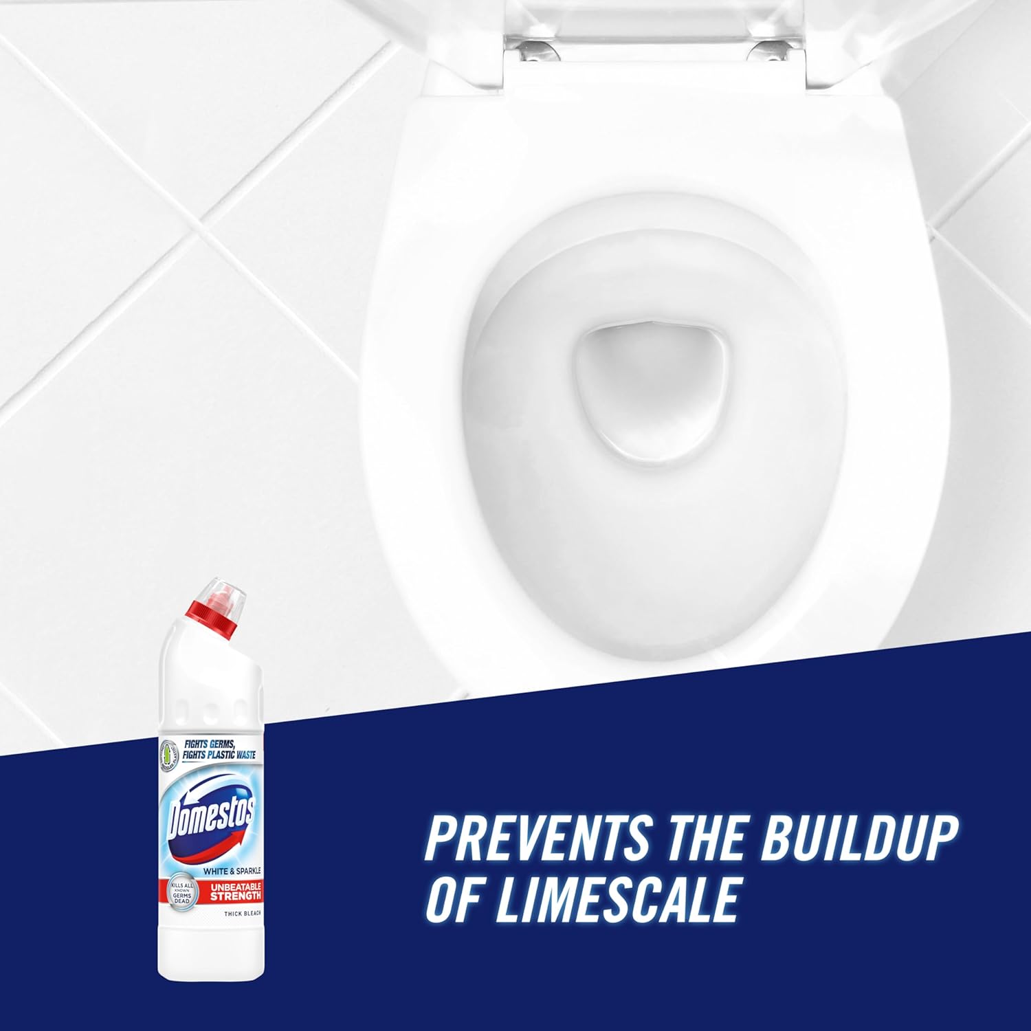 Domestos White & Sparkle Dickflüssiges Bleichmittel (861,83 g)