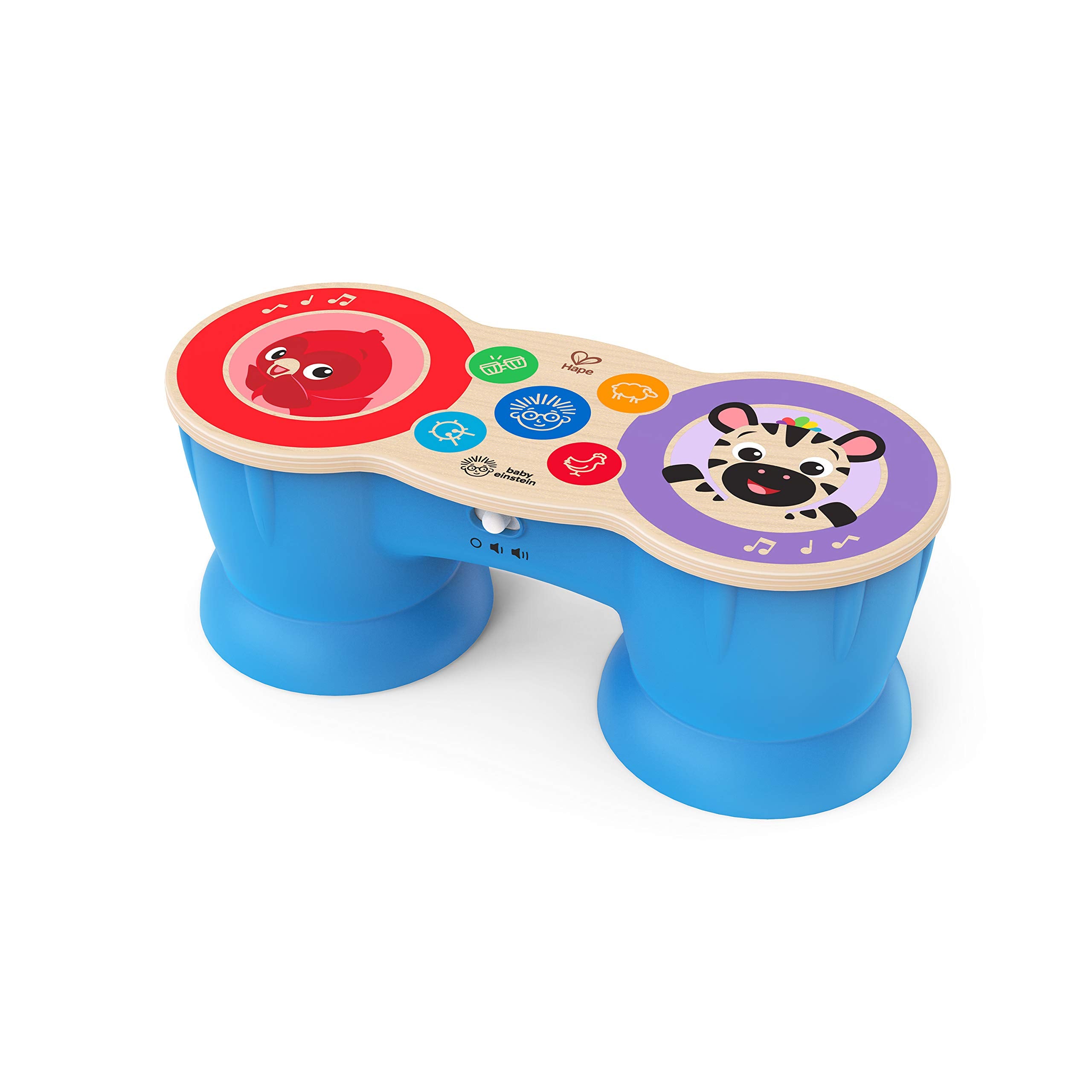 Baby Einstein Upbeat Tunes Magic Touch Drum – Musikspielzeug aus Holz für Kleinkinder ab 6 Monaten