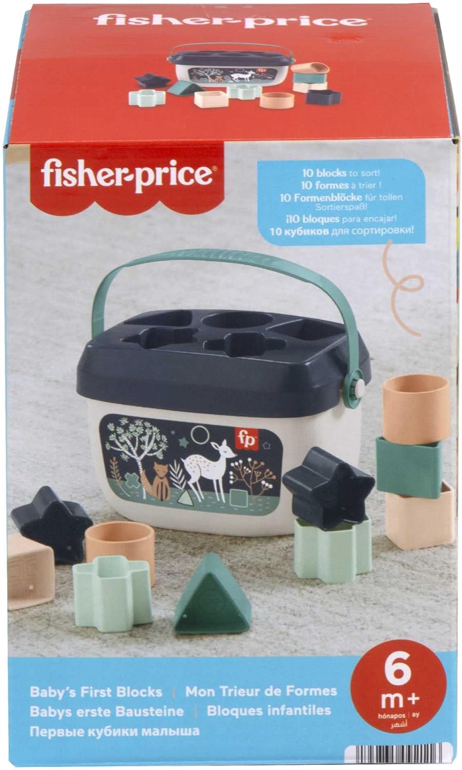Fisher-Price Babys erste Bausteine – Spielset zum Stapeln, Sortieren und Lernen für Babys ab 6 Monaten