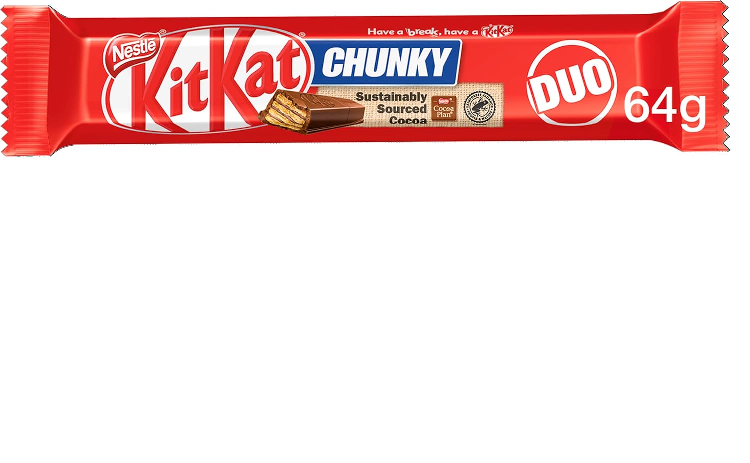 KitKat Chunky Duo Milchschokoladenriegel, 24 x 64 g